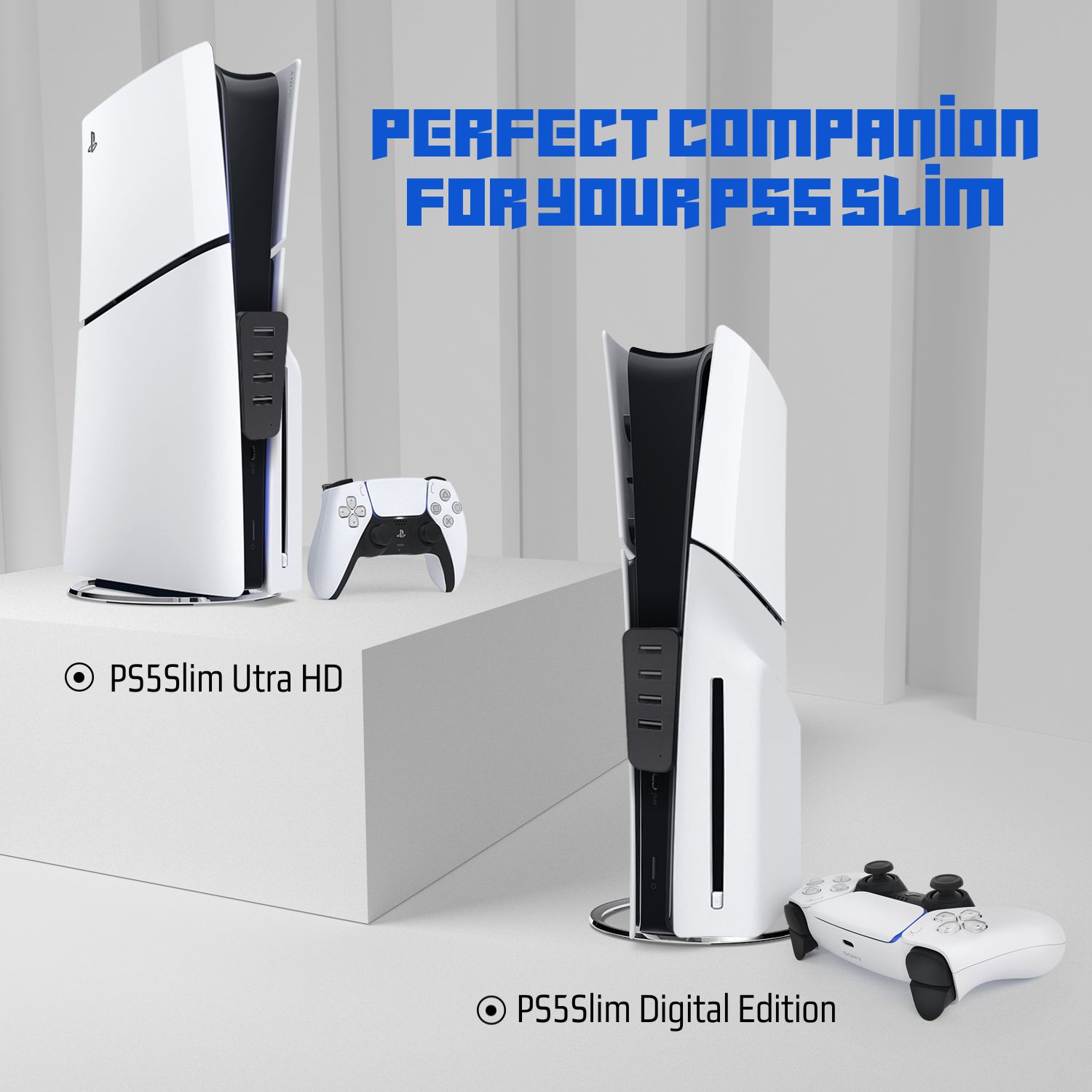 Stylish Design: This USB port for PS5 console slim with its a simple and elegant design that matches the style of the console, making it the perfect gift for PS5 owners that will add beauty & versatility to the console