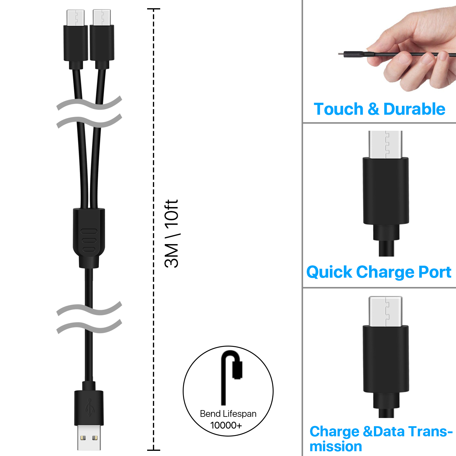 What you get - 1 x Cable (Adapter not include ), 12 Month 100% Satisfaction Guarantee. for charging controllers. No need for a charging station