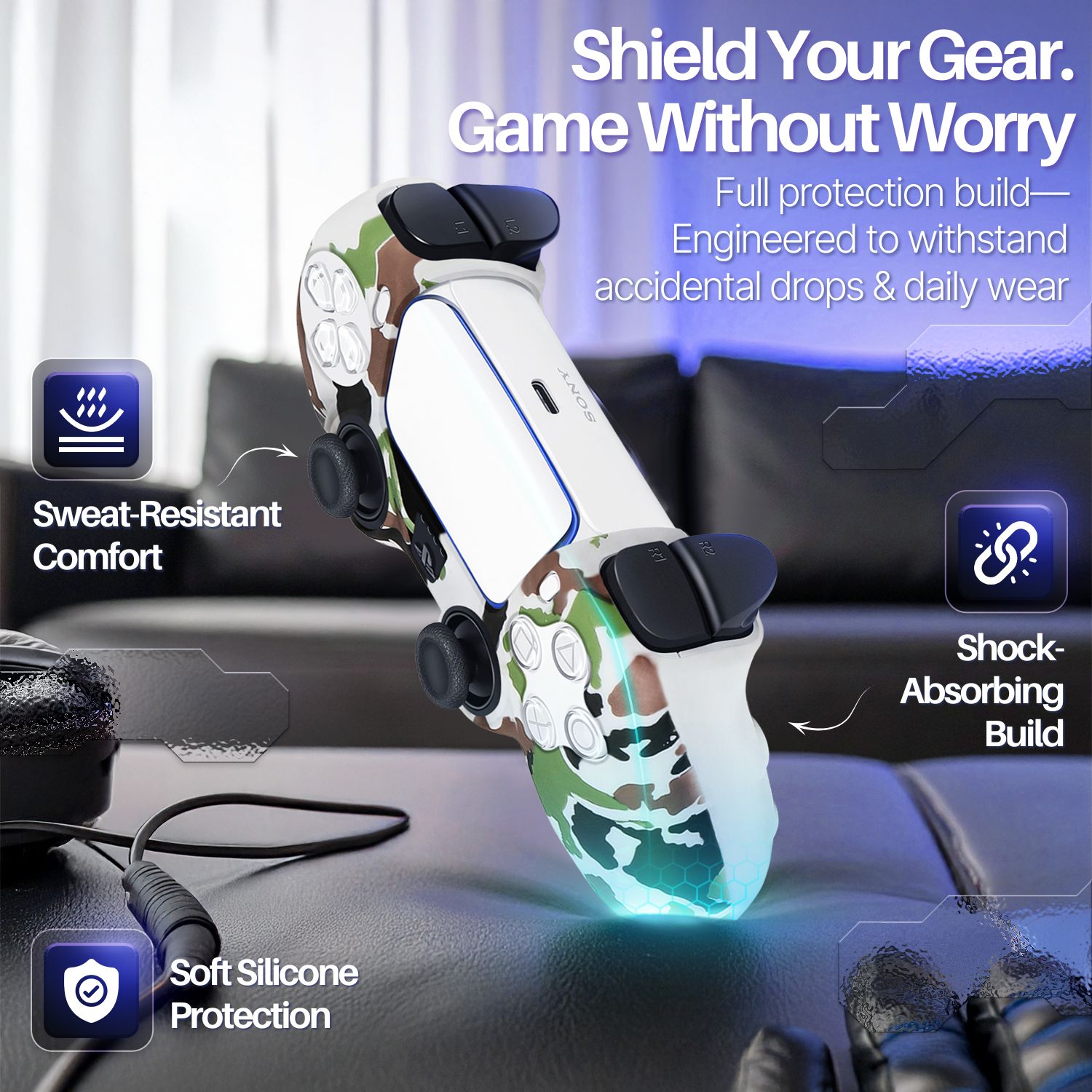 Precise Cut for a Perfect Fit - Improved fit hugs your controller securely and cutouts for buttons are accurate. Precise cut keeps all the buttons, triggers and connection ports are easy to access Made of premium silicone, it is non-toxic and odor-free. Easy to install and remove. Washable design ensures proper hygiene and cleanliness