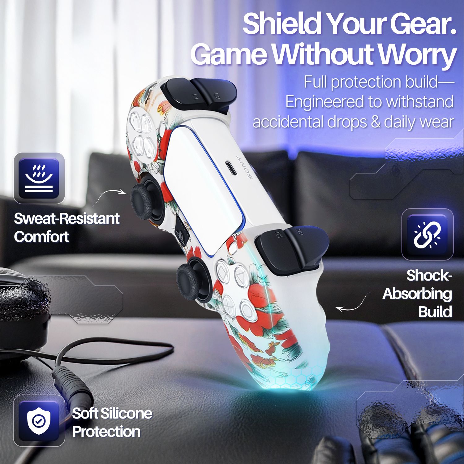 Precise Cut for a Perfect Fit - Improved fit hugs your controller securely and cutouts for buttons are accurate. Precise cut keeps all the buttons, triggers and connection ports are easy to access Made of premium silicone, it is non-toxic and odor-free. Easy to install and remove. Washable design ensures proper hygiene and cleanliness