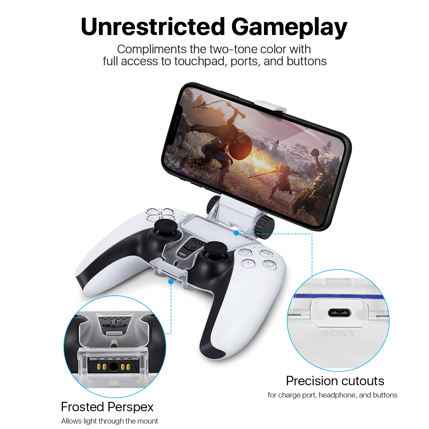 Compact Design - lightweight phone holder controller reduces hand fatigue only weighs 2.11 oz, so you can play remotely with your smartphone while away from the TV screen. The phone mount also folds for easy storing and on-the-go transport