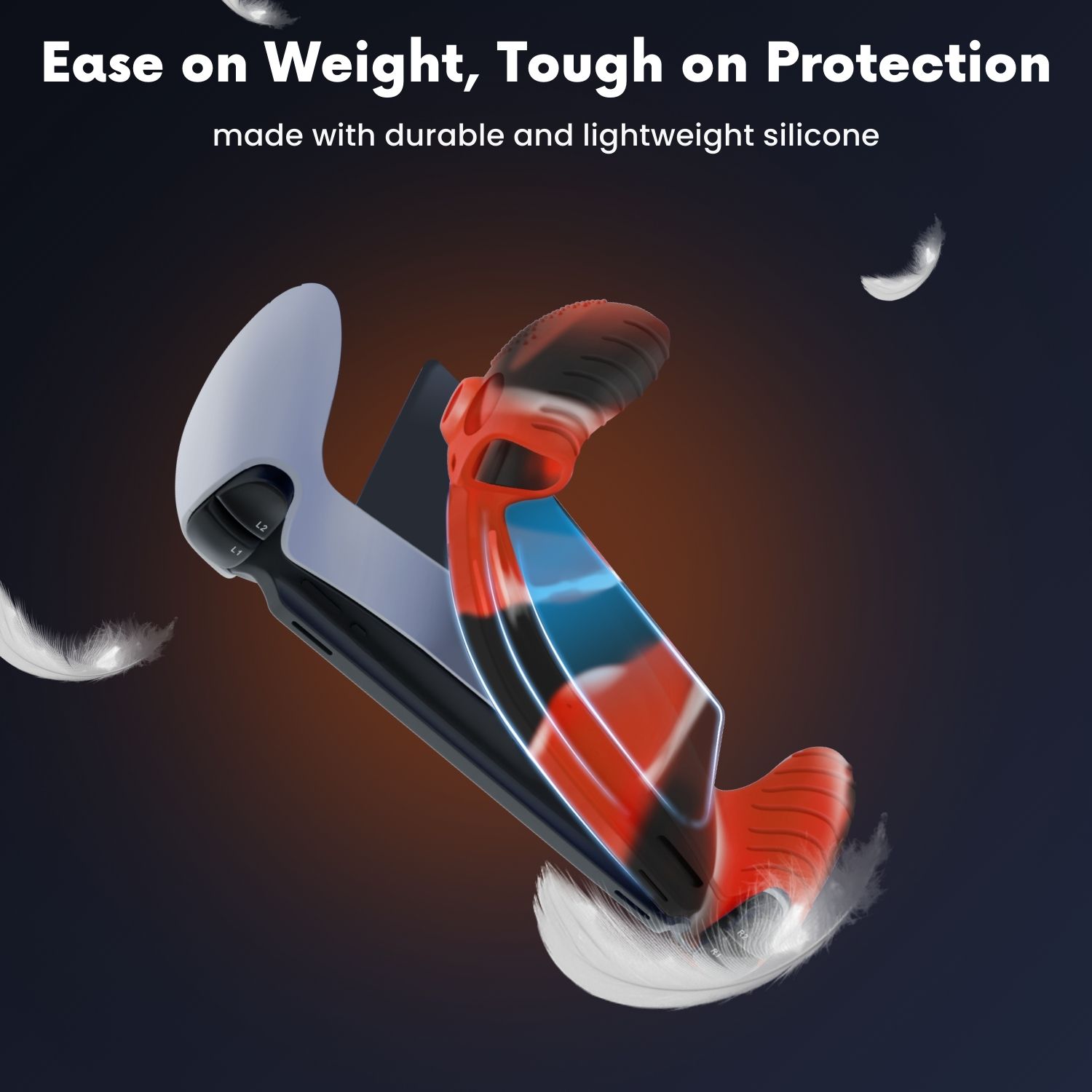 Sleek and Functional: Our silicone cover for PlayStation Portal protects your device, and its sleek camouflage red design maintains the stylish appearance of your device, making it a perfect protective accessory for any gamer