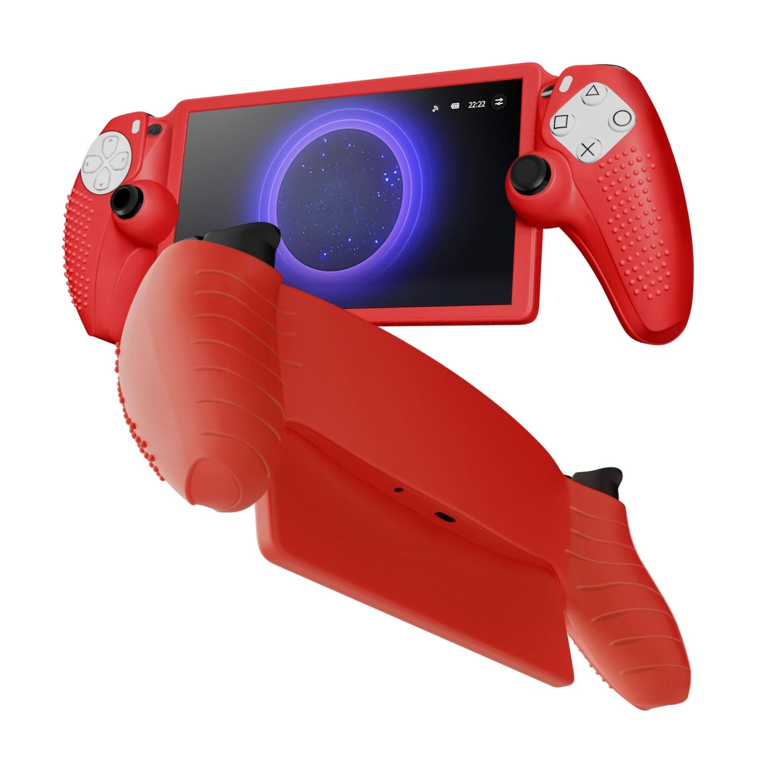 TNP Silicone Protective Case for Playstation Portal Remote Player - Red Skin Case for PS5 Portal - Shock-Absorption, Anti-Fingerprint, Scratch Resistant, Anti-Slip Case Cover for PS Portal