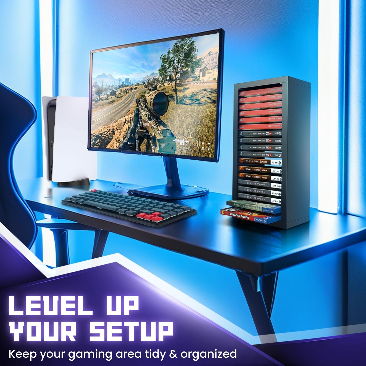 Universal Compatibility: This video game organizers and storage for PlayStation 5, PlayStation 4, PlayStation 3, Nintendo Switch, Xbox Series S, Xbox Series X, Xbox One, and Blu-Ray Disk that can hold up to 18 discs case. NOTE: NOT Compatible with Xbox 360 Games Disc