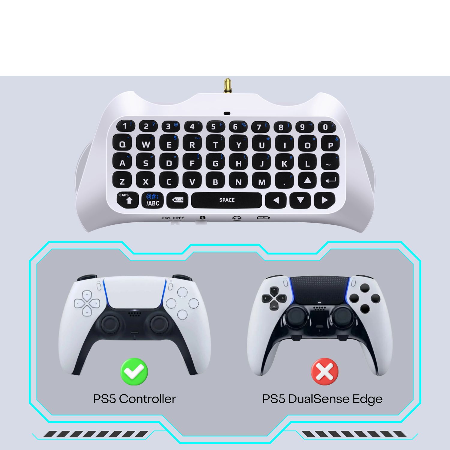 Mini PS5 Keypad for Controller - Seamlessly integrates with your PS5 controller, turning it into a versatile input device, offering an easy and efficient way to type and communicate during gameplay