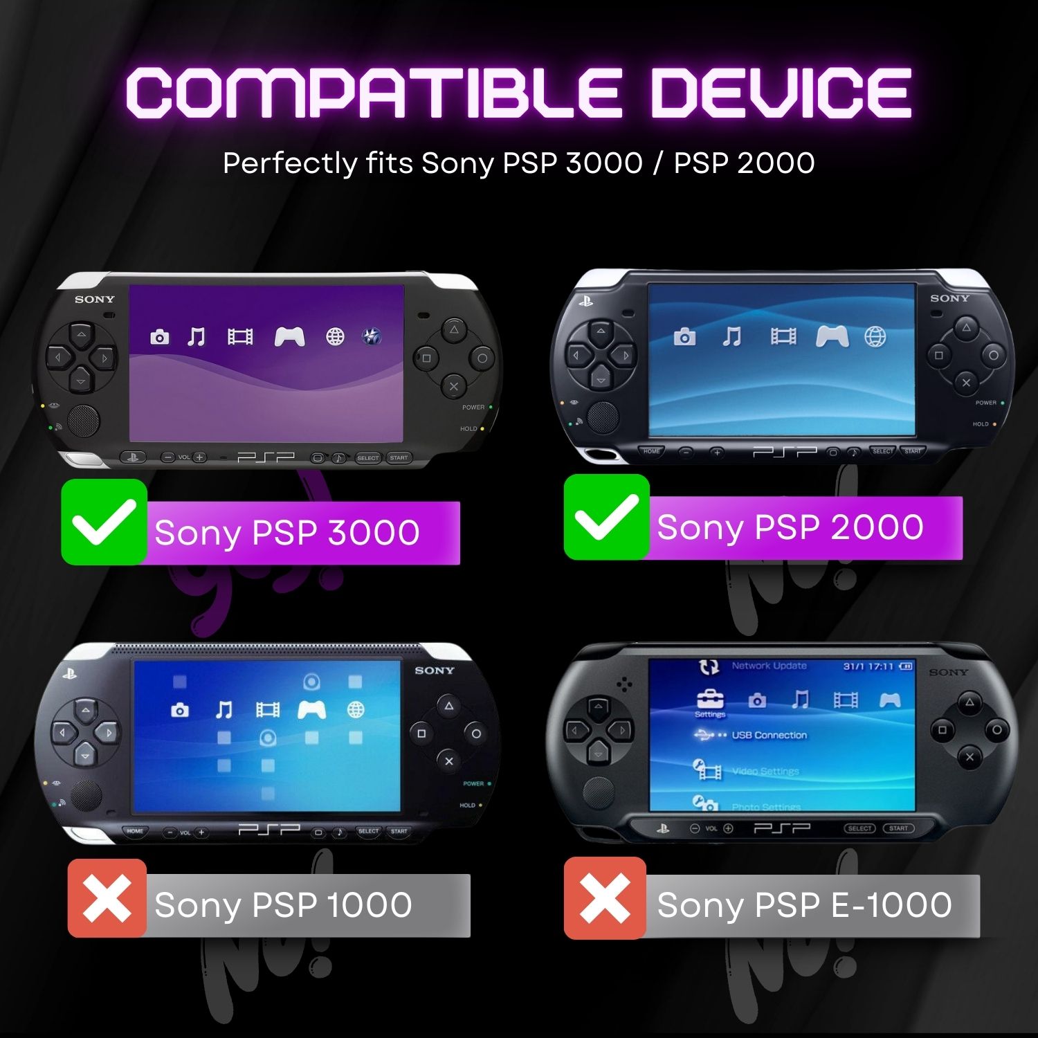 Clear Hard Case for PSP 3000 - Transparent Hard Case for