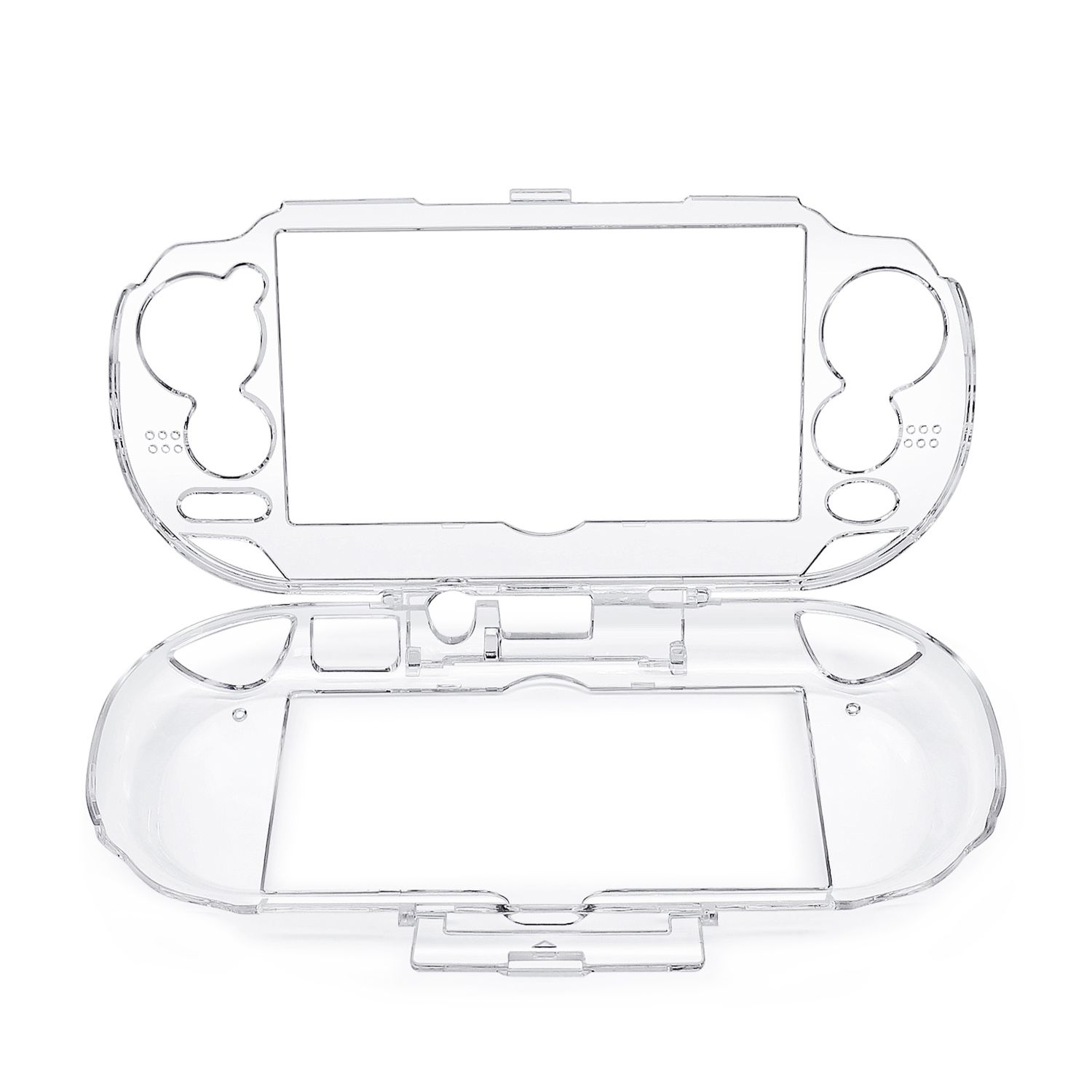 TNP Clear Hard Case for PS Vita 1000 - Protective Transparent Hard Case for Sony PSV 1000, Full Cover Crystal Clear Hard Case for PSVita PCH 1000 Model, Snap-in Protector Cover Case with Clear Display