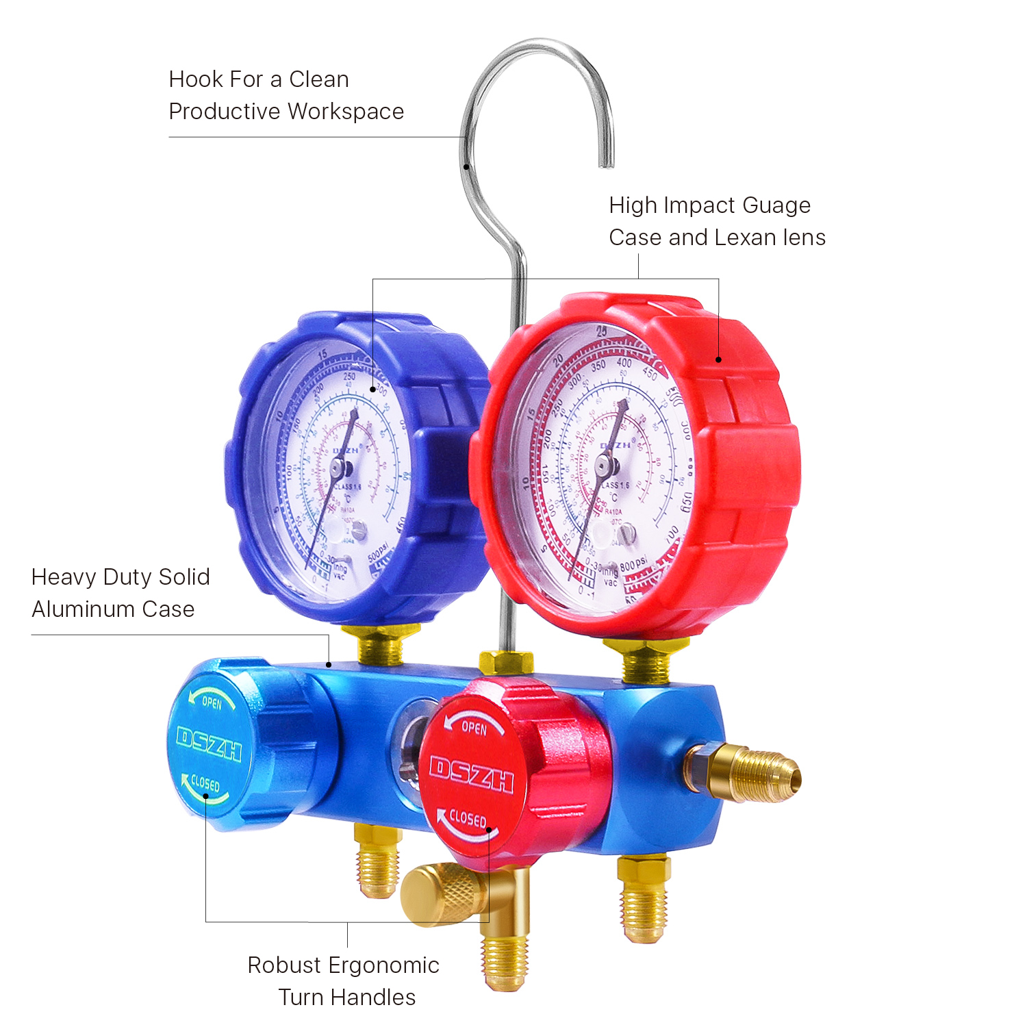 Manifold Gauges Set Fits R410a R22 R404a R134a AC Repair