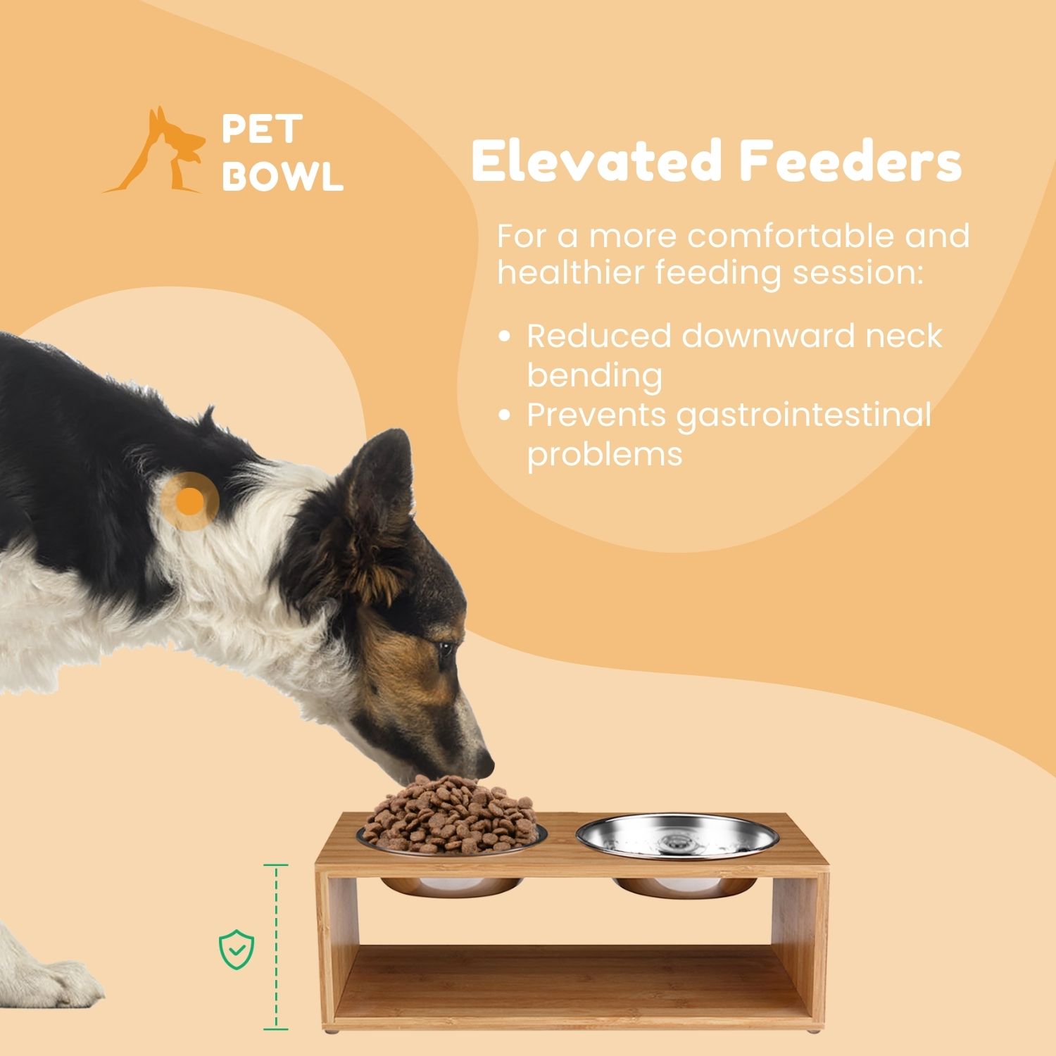 Provides Extra Comfort - With the cat and dog bowls elevated at a more comfortable height, some neck and joint stress are relieved, making mealtime easier and more enjoyable.