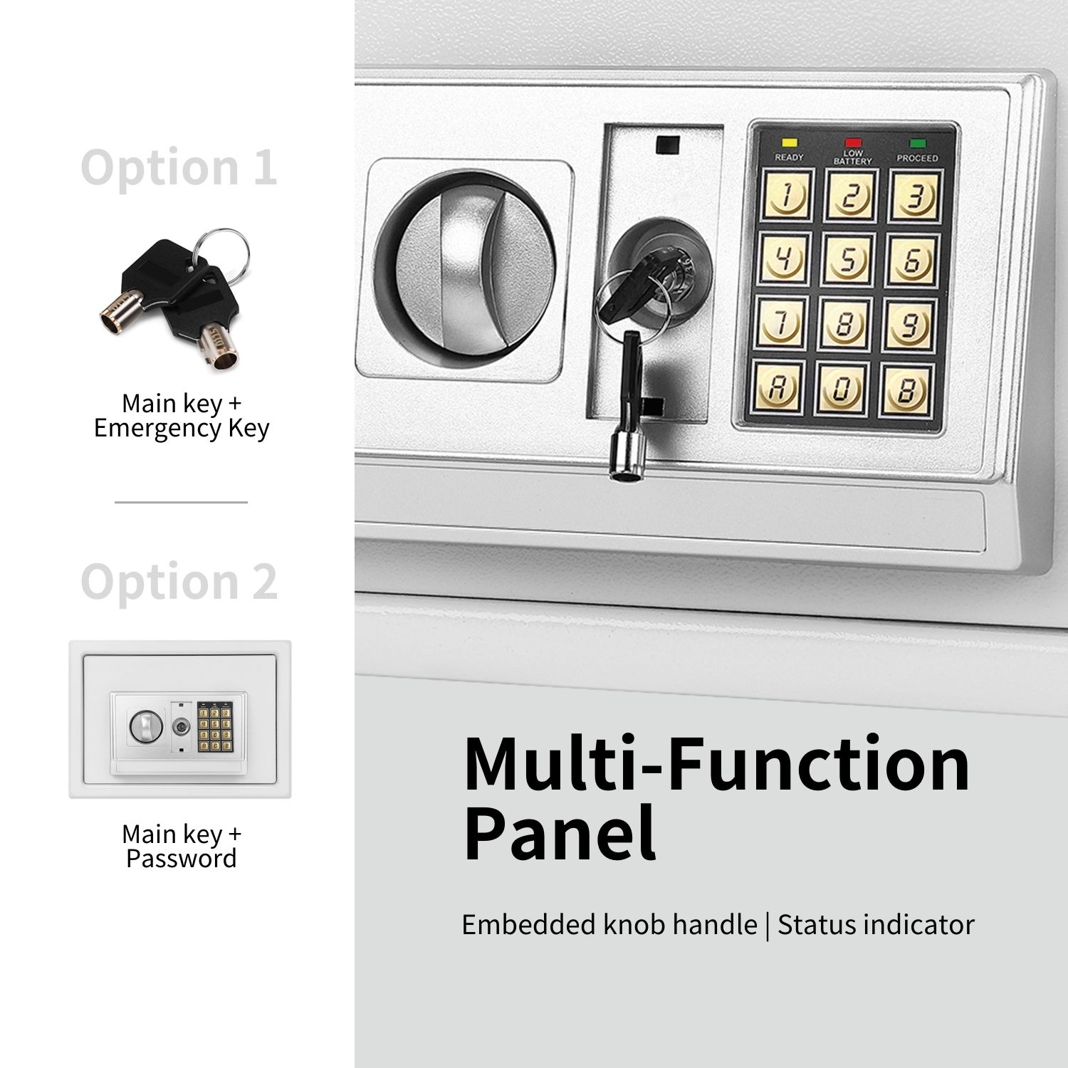 Wall Mounted 14/" Digital Money Jewelry Deposit Hotel Home Office Safe Lock Box