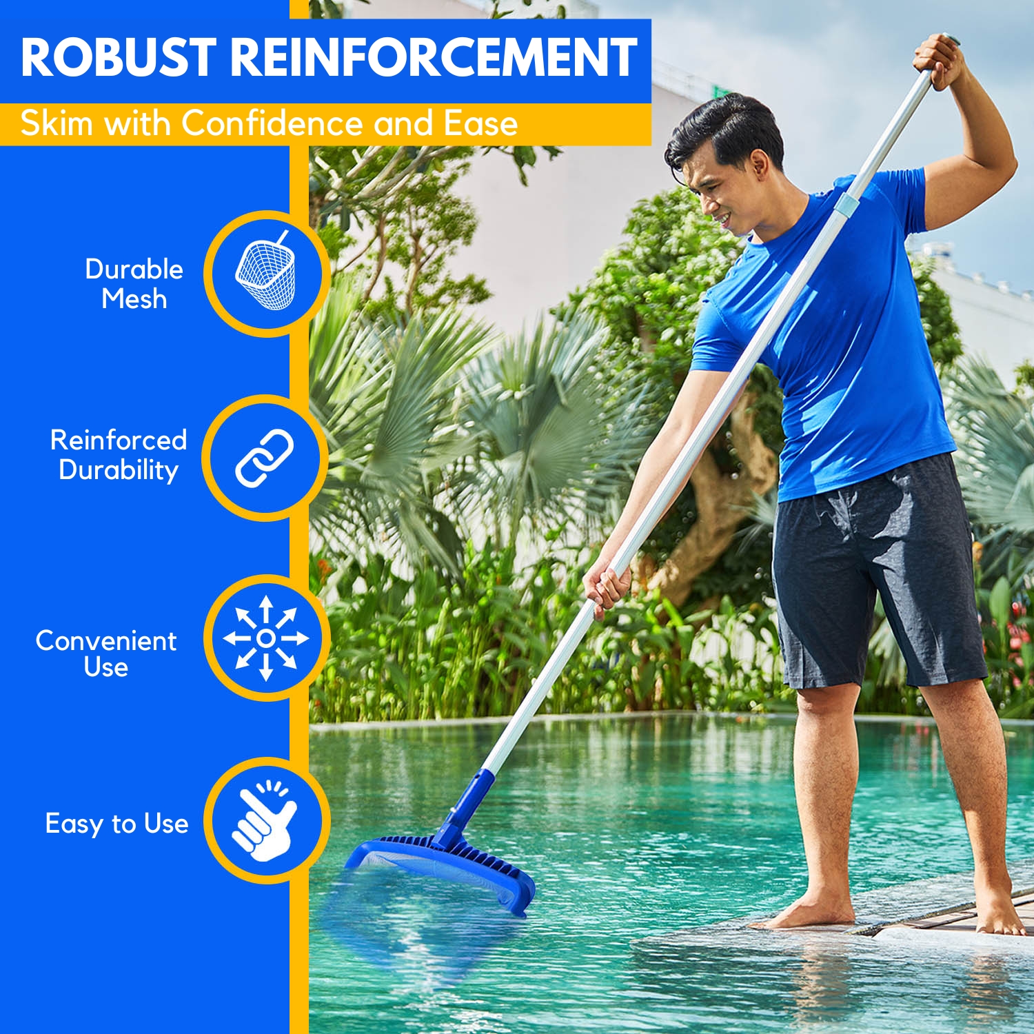 pool leaf rake replacement net