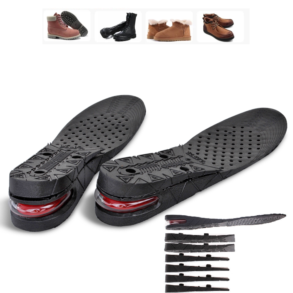 Unisex 4-Layer Air Cushion Height Increase Heel Insoles Heel Taller Lift 9cm