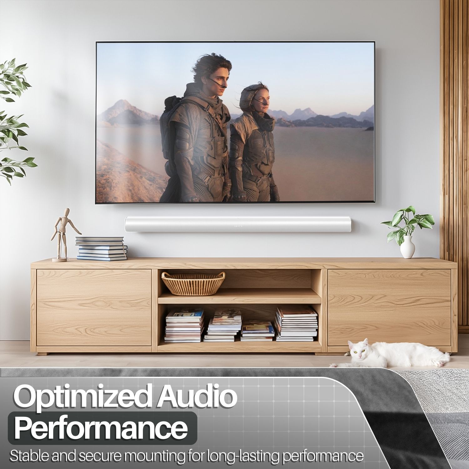 Precise Compatibility: Designed for Sonos Arc and Arc Ultra soundbars; supports both black and white models; not compatible with other brands or models. SONOS SOUNDBAR NOT INCLUDED