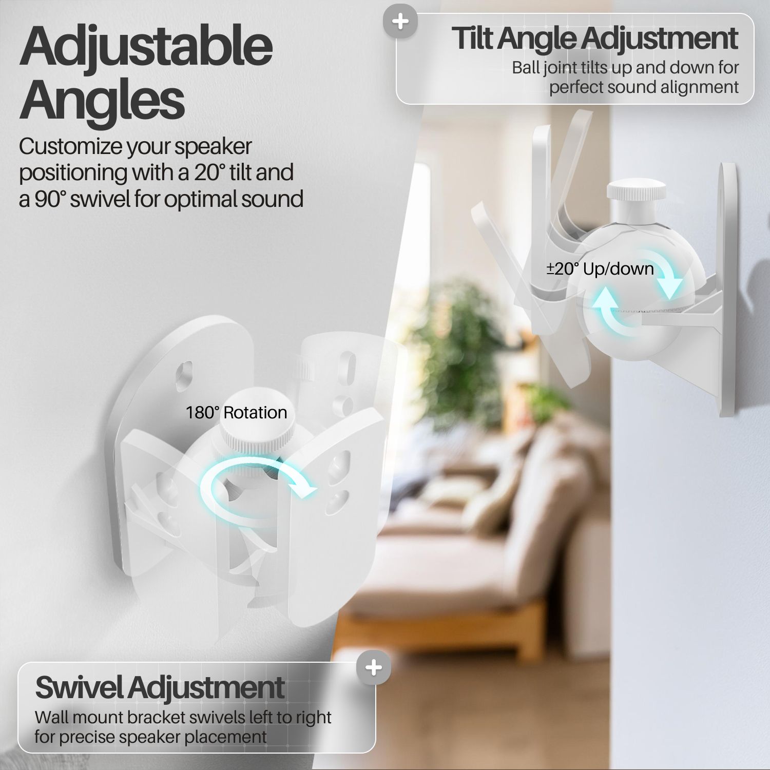 Capable to support up to 8 lbs (3.5kg), ideal for home, home theater av room, gaming zone, workstation, kitchen, RV, workout living room, bedroom, conservatory billiards room & more