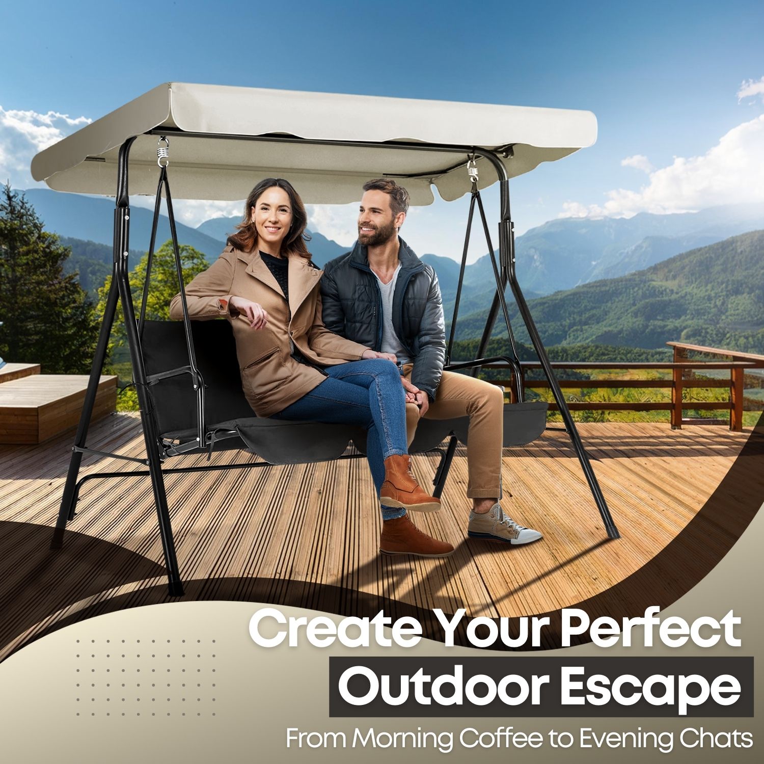 Durable Fabric & Secure Design - 4 reinforced corner pockets for sturdy support of roof; 2 long tubular pockets for the metal tubes to slide on Sturdy cover replacement featuring 180gsm polyester with PA coating for wear, water, dust & stain resistance, ensuring longtime use in garden, patio, outdoor terrace rooms or yard