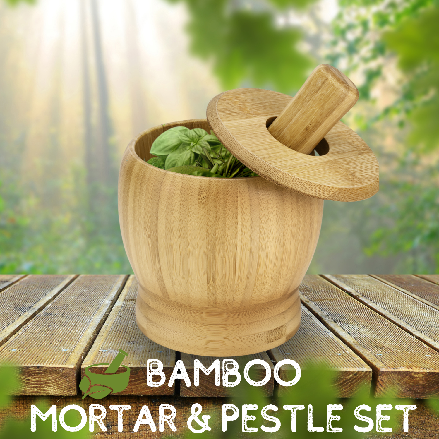 Crush, Pulverize, Mash - Bring out the fresh flavors of your herbs and spices and serve more fragrant and flavorful meals with this wooden molcajete mortar and pestle set.
