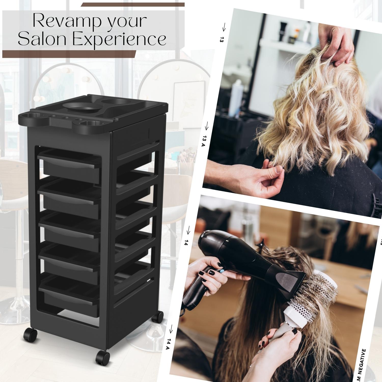 Salon Beauty Trolley Cart Storage Organizer Utility Cart w/ Service ...