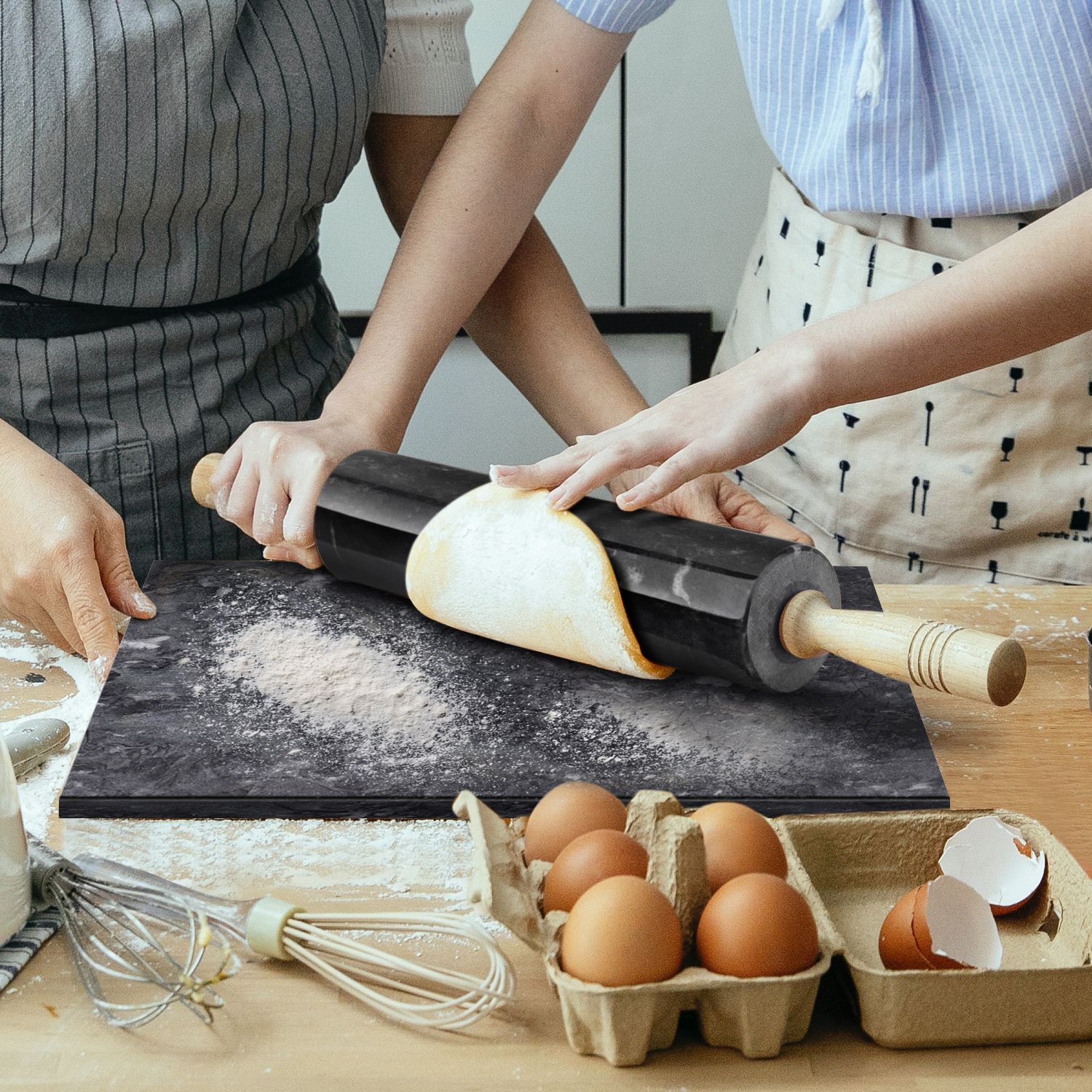 Convenient to Use - Excellent at holding temperatures cold and warm for perching food. Offers a nifty surface to store cheese, chocolates, or meat. The Marble board will not absorb food smells