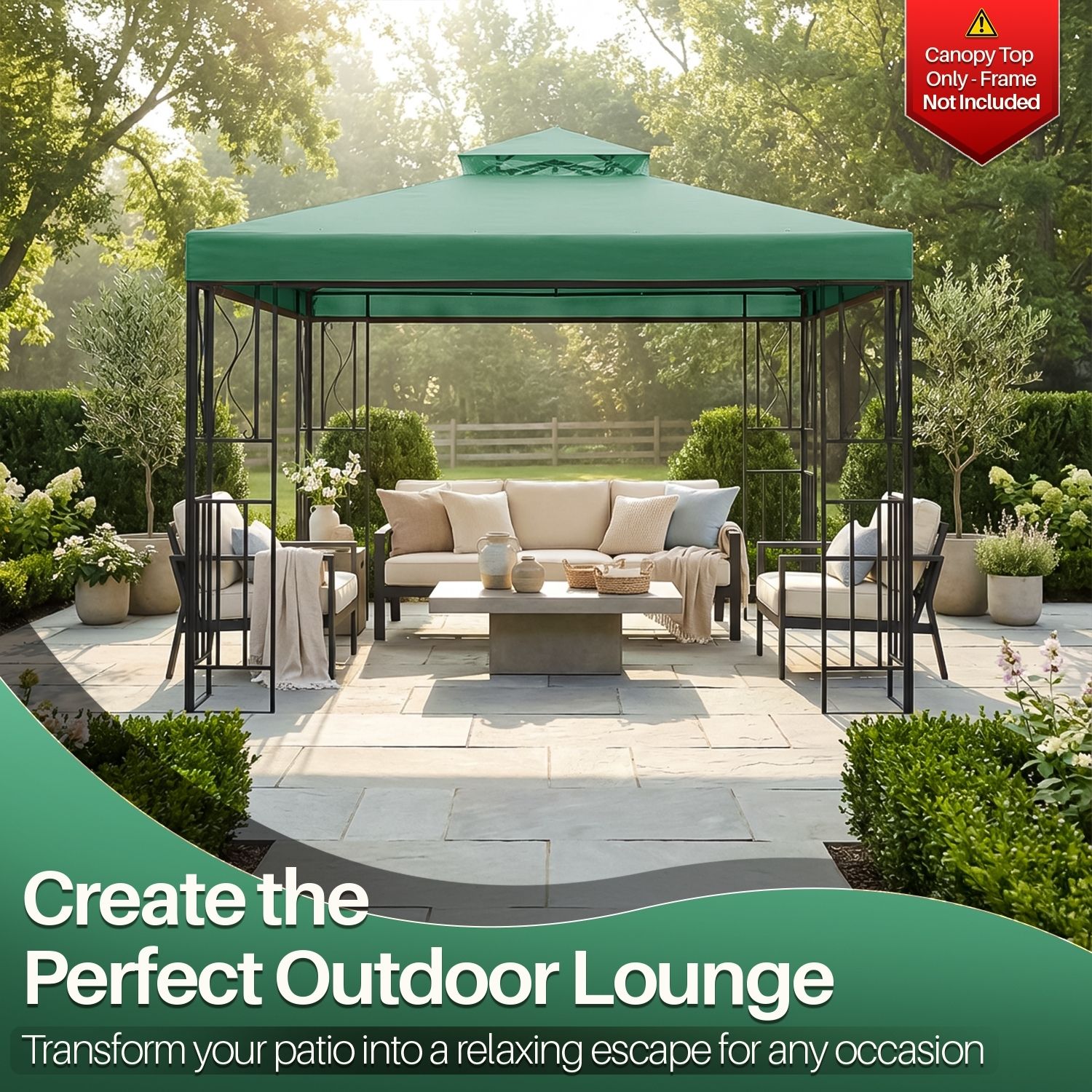 Stay Clean and Dry: The 2-layer water and dirt-resistant PA fabric keeps your 3x3 meter or 10x10 canopy replacement top cover looking pristine, reducing maintenance and ensuring your outdoor gatherings remain uninterrupted