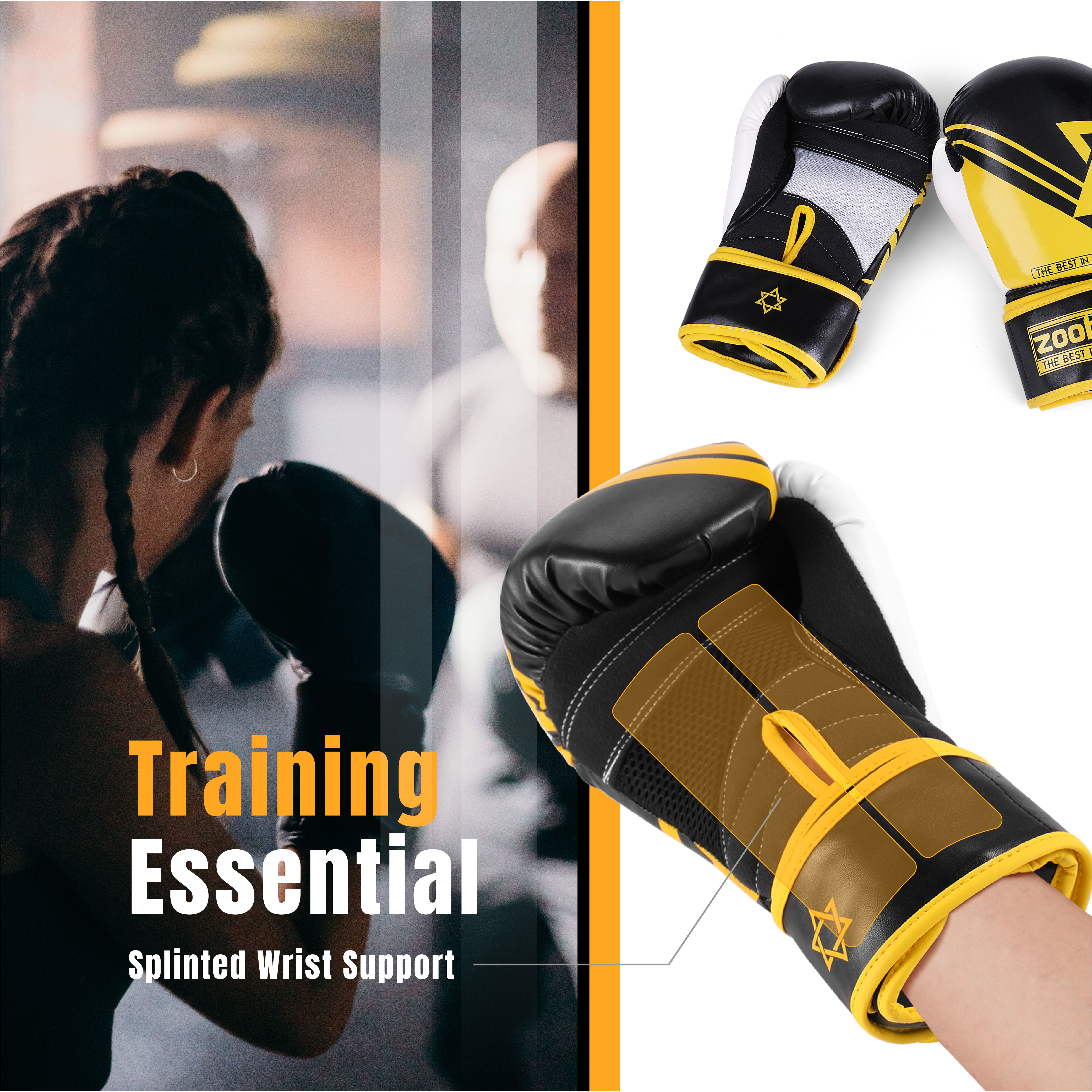 Boxing Sparring Training Gloves 10Oz Muay Thai Kickboxing