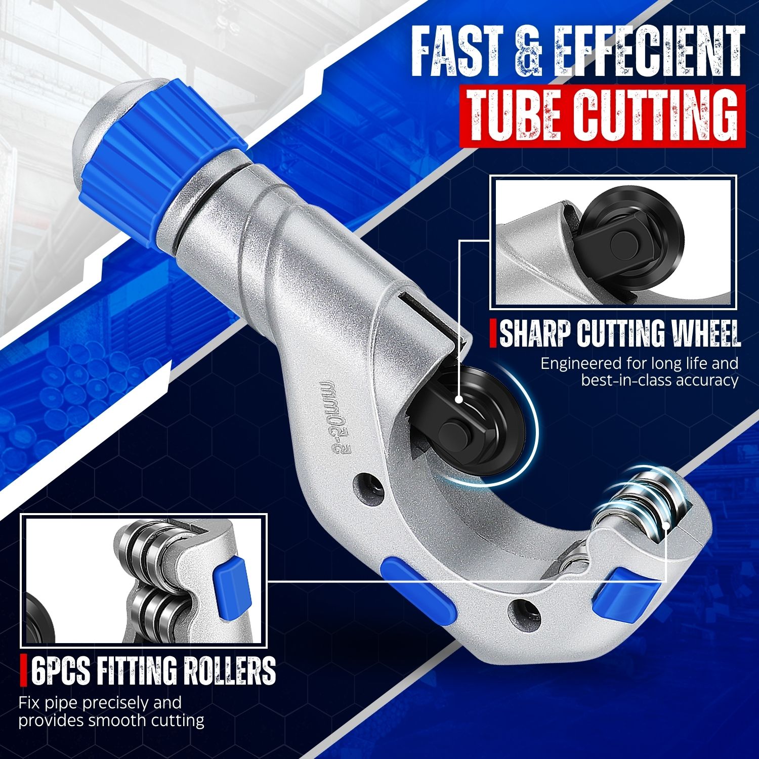 Durable Construction: Crafted from robust aluminum alloy for reliable performance. Includes a large copper tube cutter and small copper tubing cutter, ensuring precise and clean cuts every time