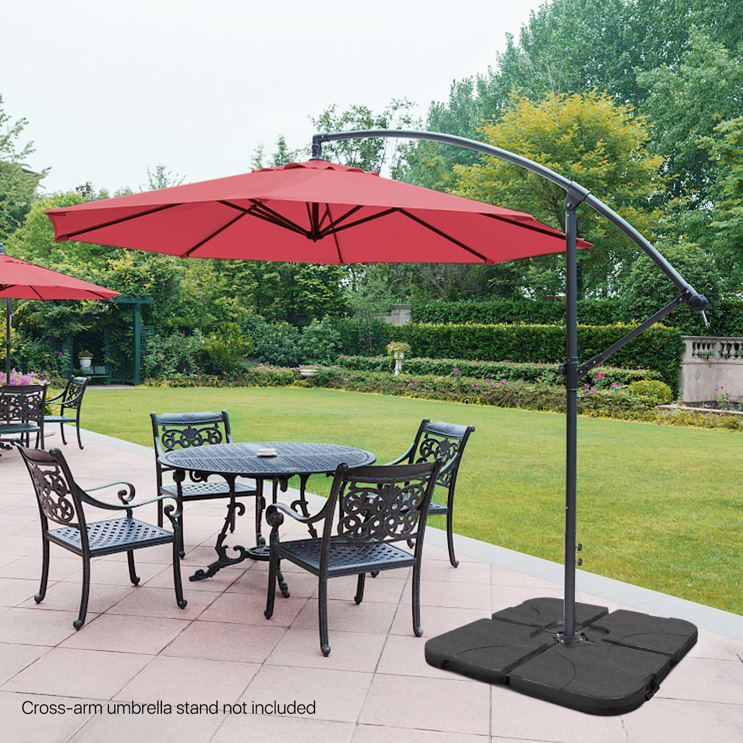 4 PCS Cantilever Offset Patio Umbrella Base Weights Outdoor, Heavy Duty ...