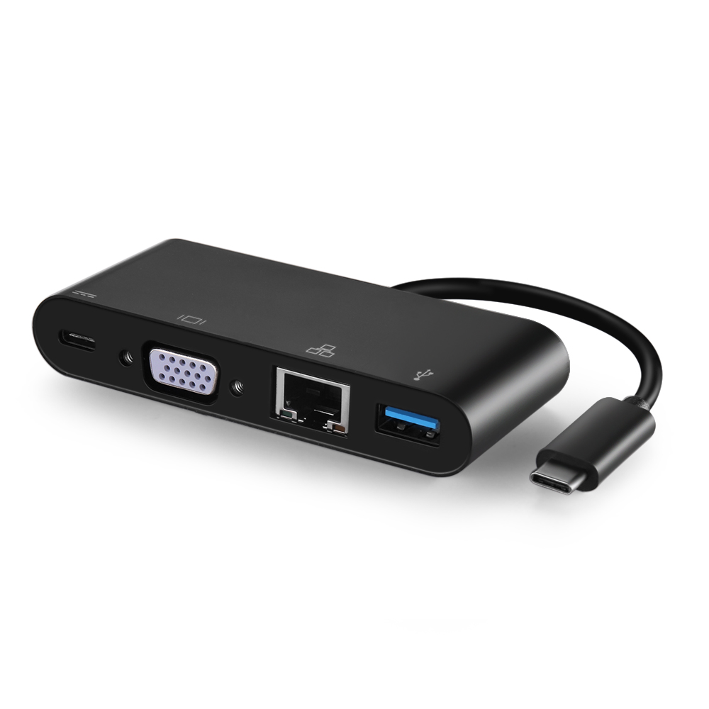 USB C to VGA USB 3.0 Ethernet Type C Power Delivery Charging Port .