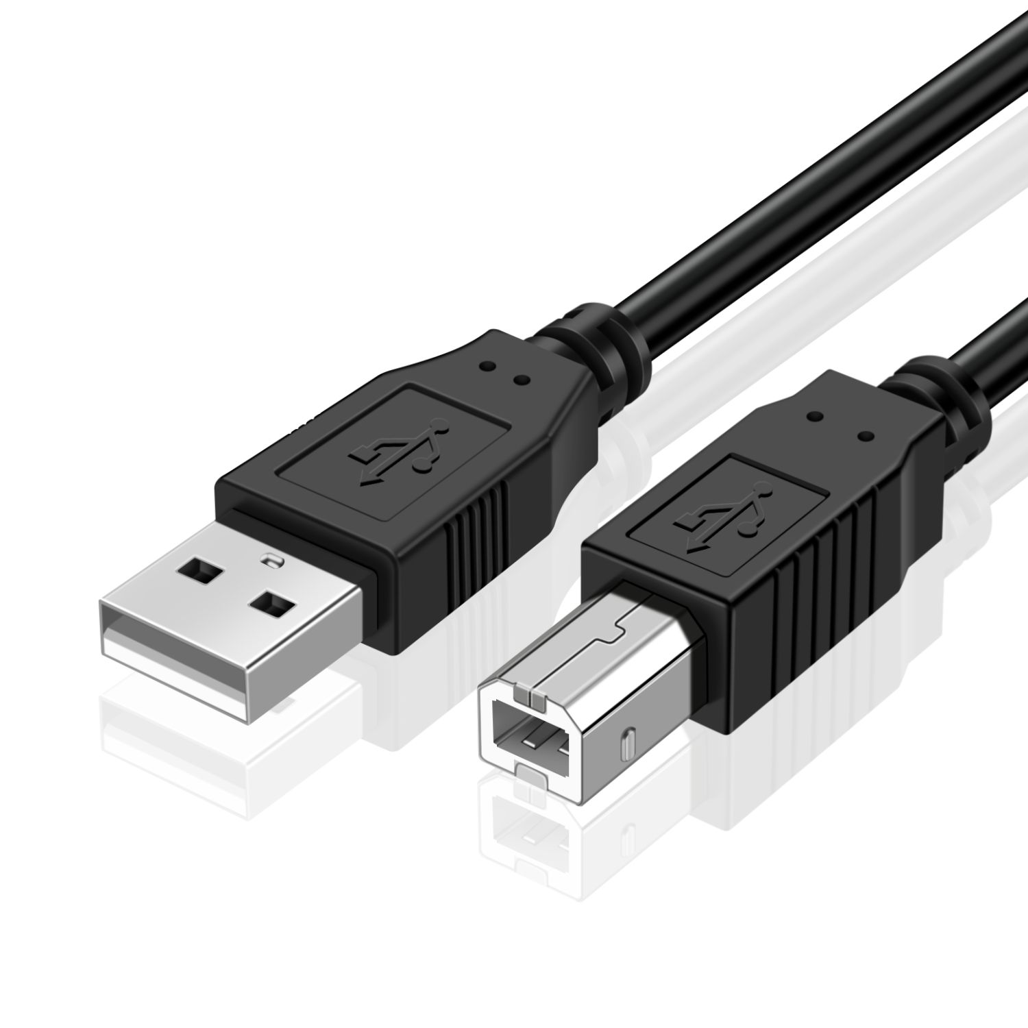 USB A to USB B Cable - USB B to A Printer Cable 10 Feet 2.0 Type B MIDI Cord Compatible with Computer Laptop MIDI Piano Keyboard, Dac, Projector Epson, HP, Canon, Brother, Samsung and More