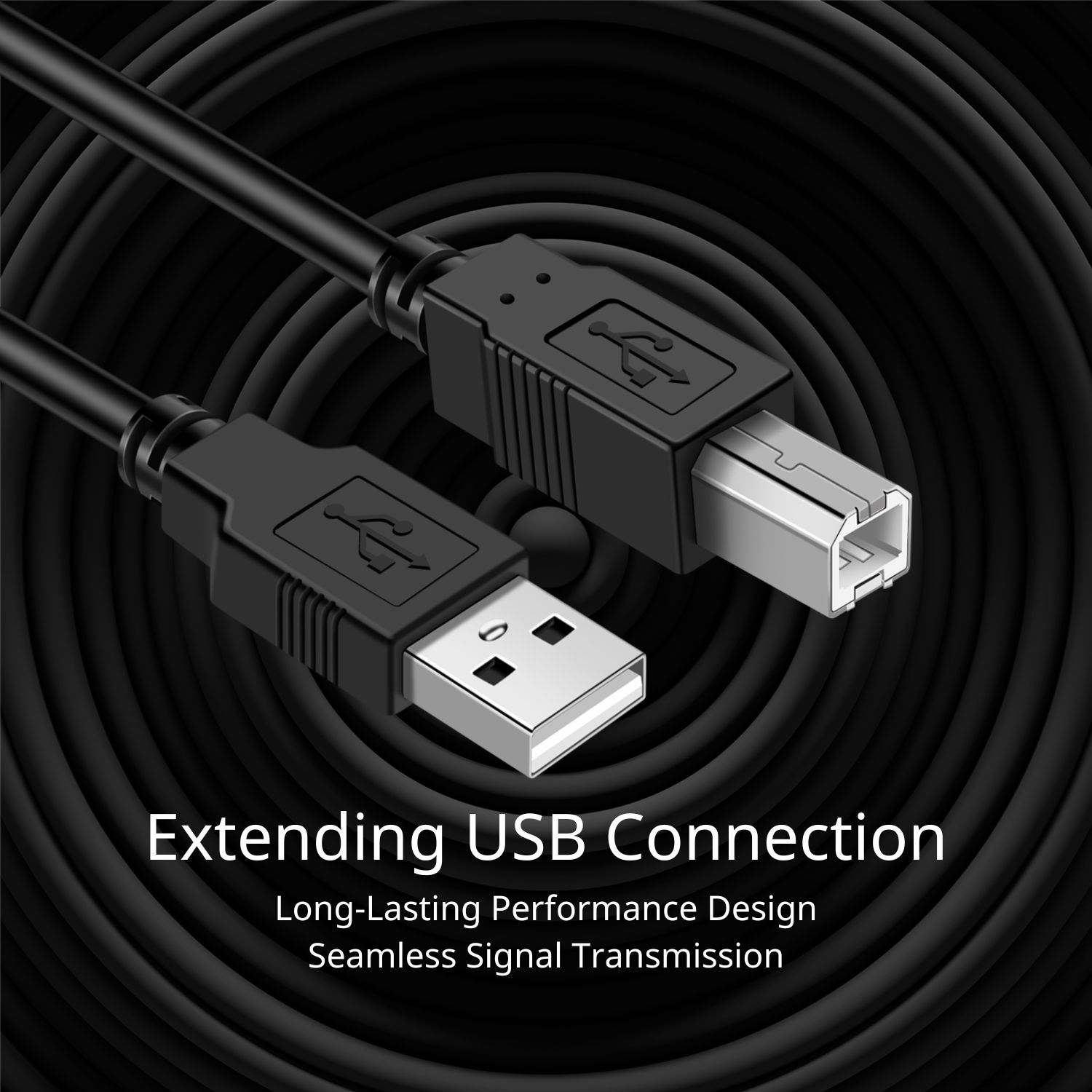 High Speed Transmission - Fast and secure data transfer up to 480 Mbps. Stable data transmission for efficiency. The USB Type B cable is backward compliant with full-speed USB 1.1 (12 Mbps) and low-speed USB 1.0 (1.5 Mbps)