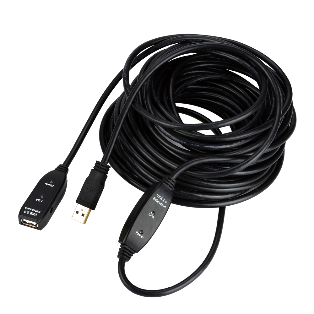 50FT USB Type A Male to Female Active Extension Cable Repeater Cord For