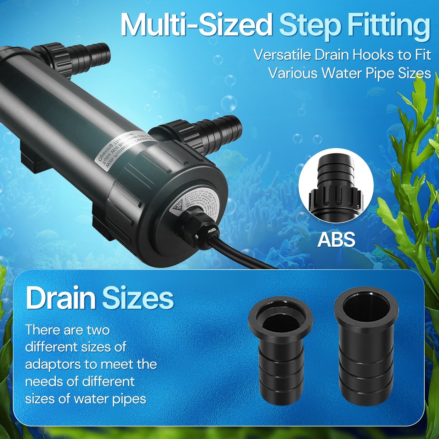 9W UV Light Clarifier Aquarium Pond Koi Lamp Ultraviolet Filter 110V