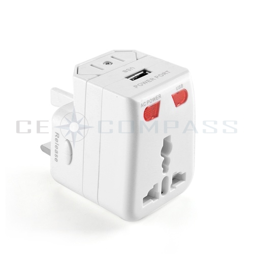 USB UNIVERSAL TRAVEL AC POWER ADAPTER PLUG AU/UK/US/EU  