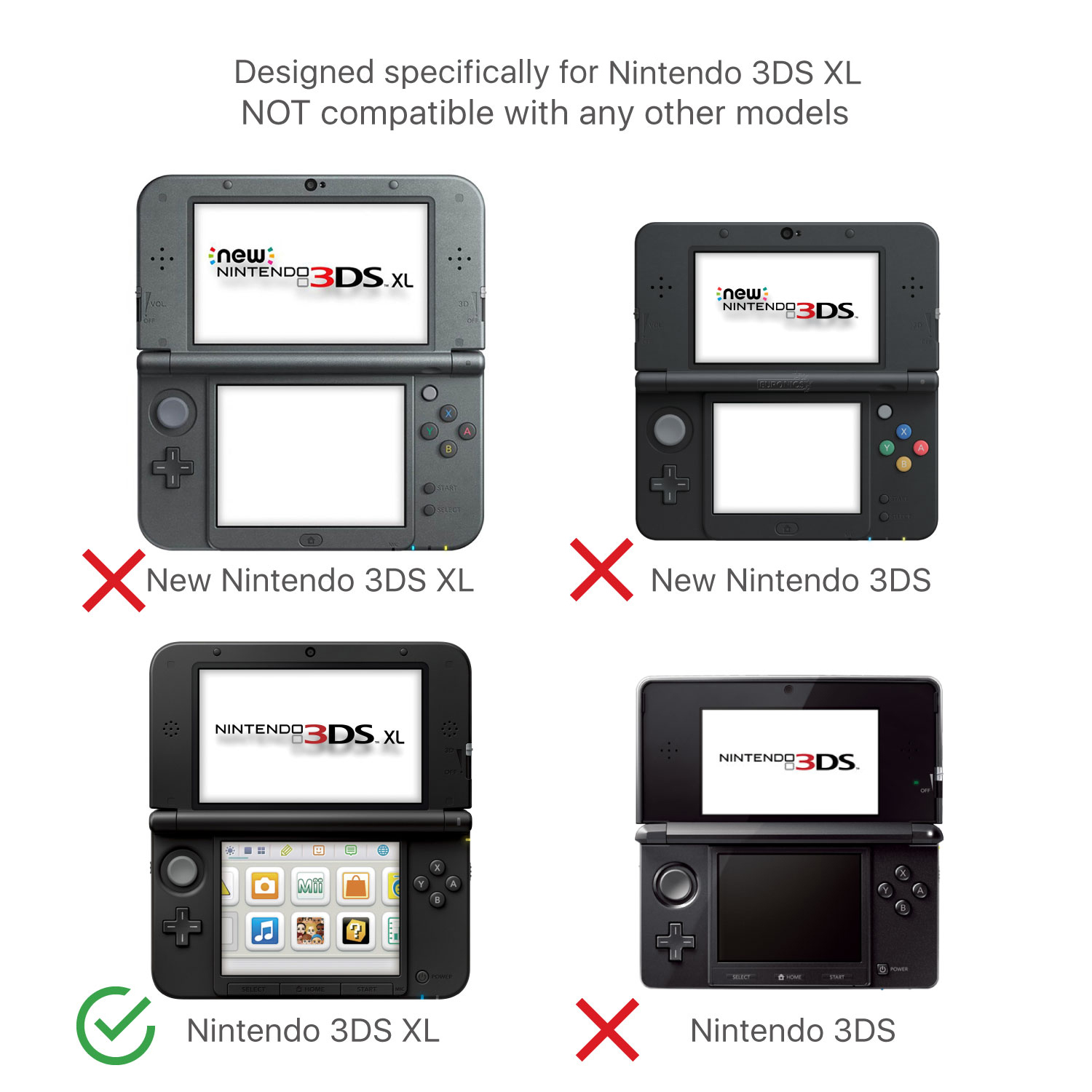 Protect your device from fingerprints, dust, and scratches; Protect your Nintendo 3DS XL against everyday hazards and scratches