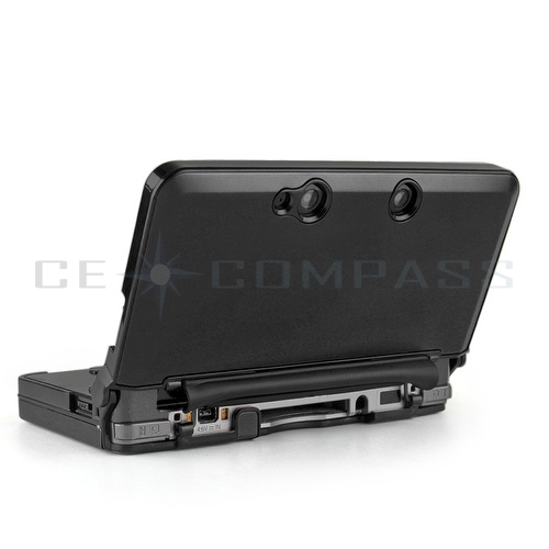 Black Metallic Style Hard Case Cover For Nintendo 3DS  