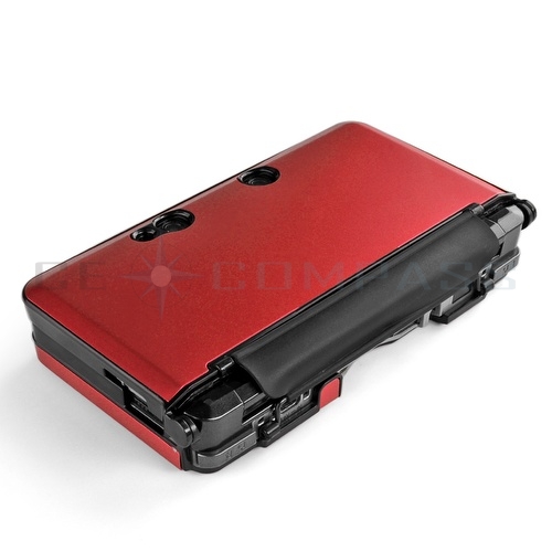 Red Metallic Style Hard Case Cover For Nintendo 3DS  