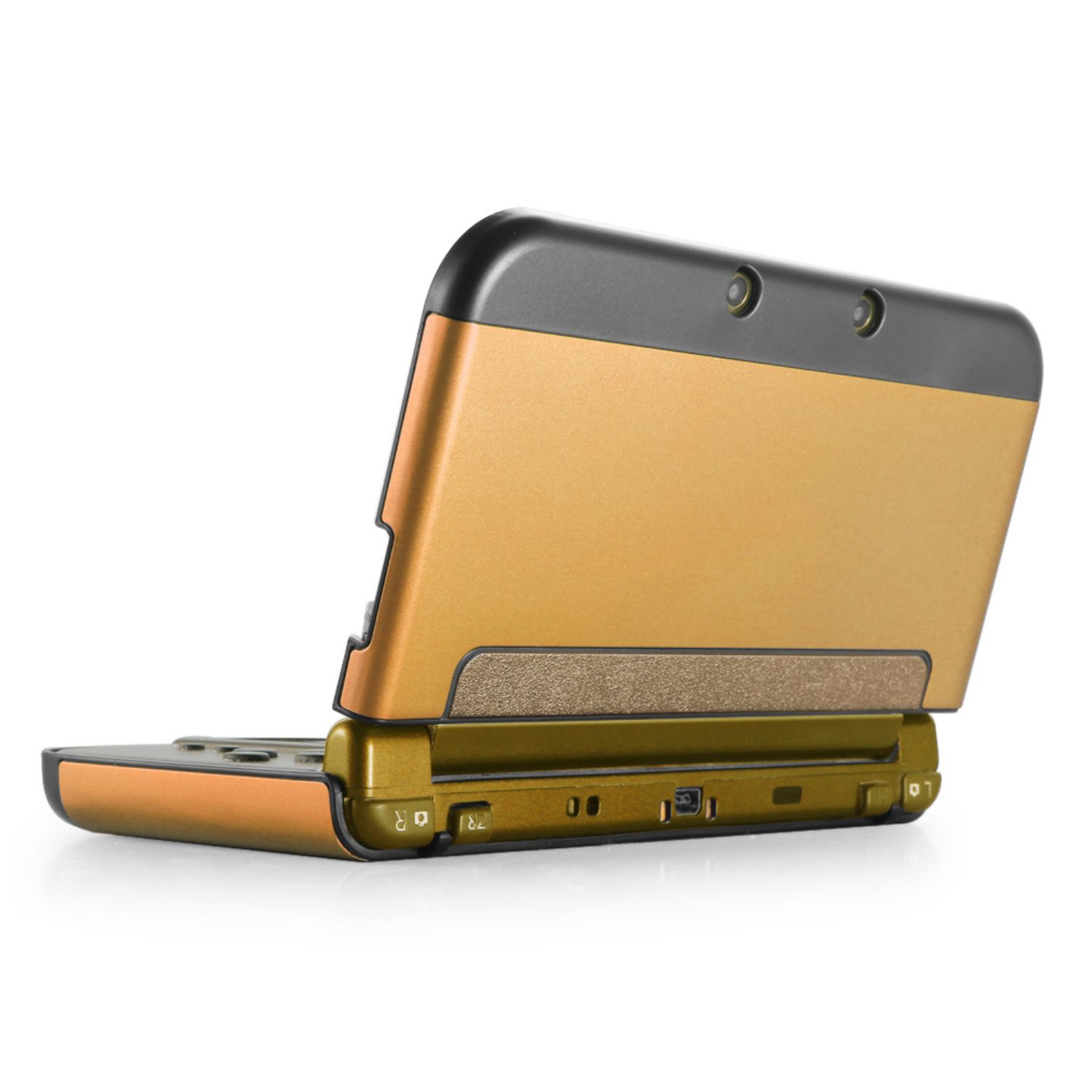 Plastic + Aluminium Full Body Protective Snap-on Hard Shell Skin Case Cover Gold for New Nintendo 3DS LL XL 2015
