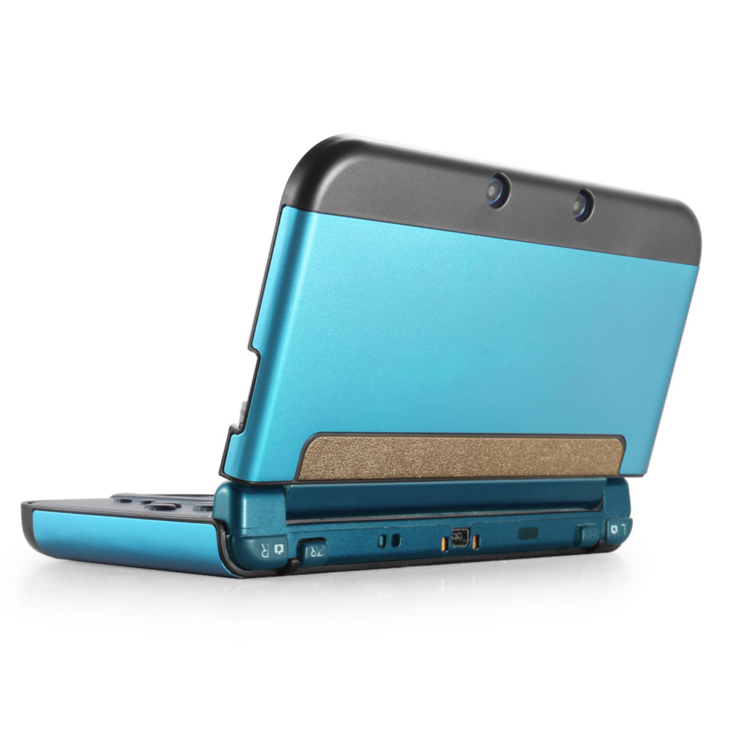 Plastic + Aluminium Full Body Protective Snap-on Hard Shell Skin Case Cover Light Blue for New Nintendo 3DS LL XL 2015
