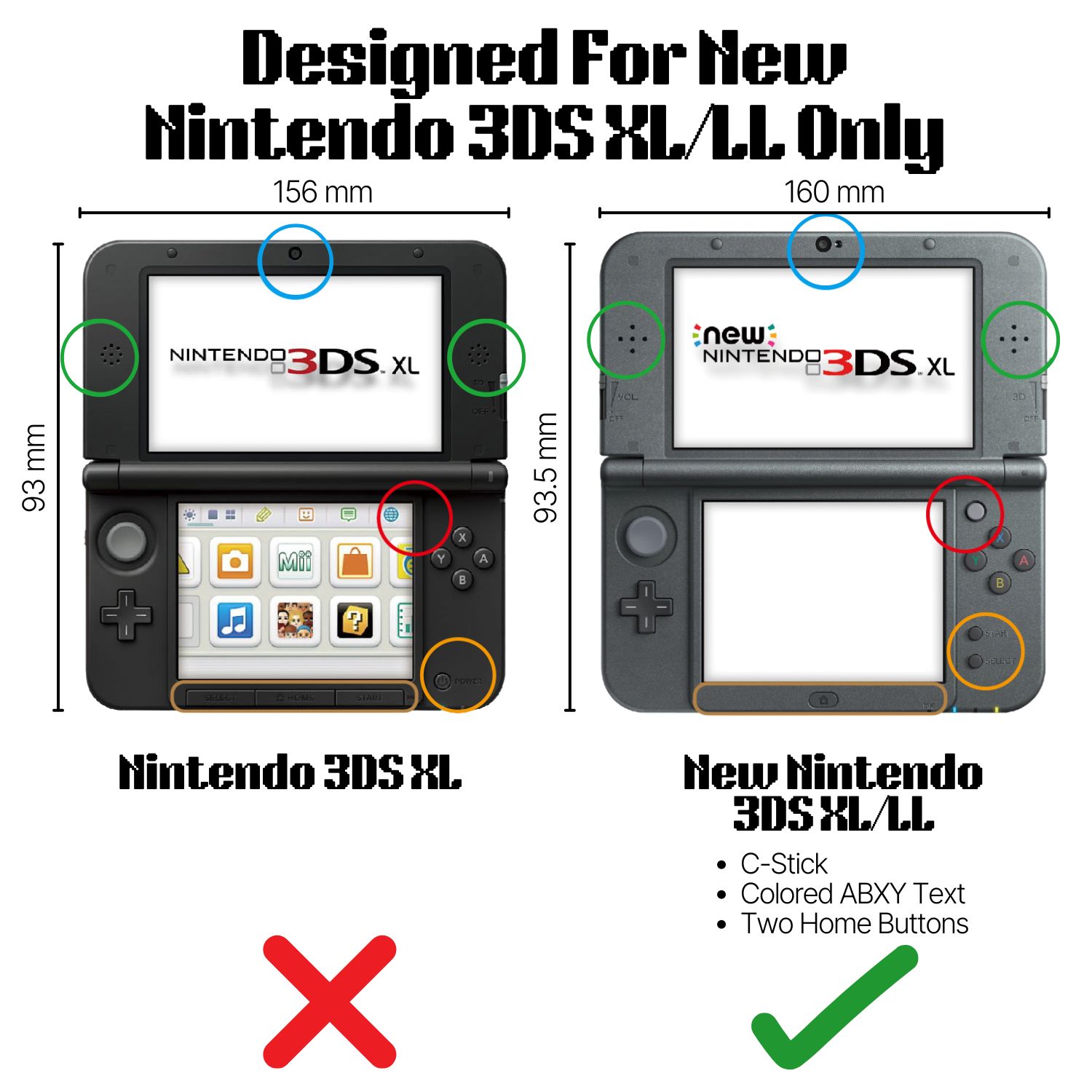 Plastic + Aluminium Full Body Protective Snap-on Hard Shell Skin Case Cover Light Blue for New Nintendo 3DS LL XL 2015