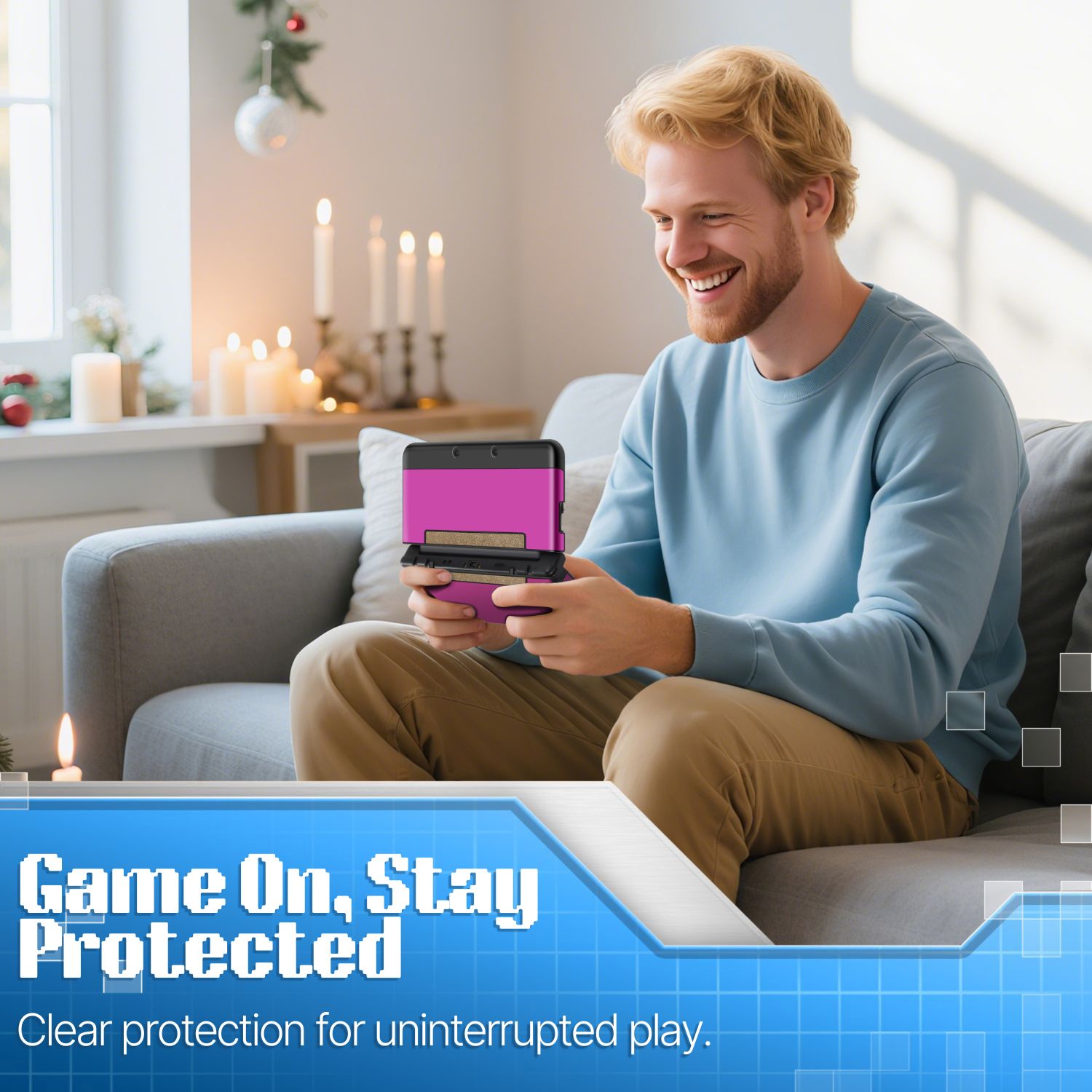 Plastic + Aluminium Full Body Protective Snap-on Hard Shell Skin Case Cover Hot Pink for New Nintendo 3DS LL XL 2015