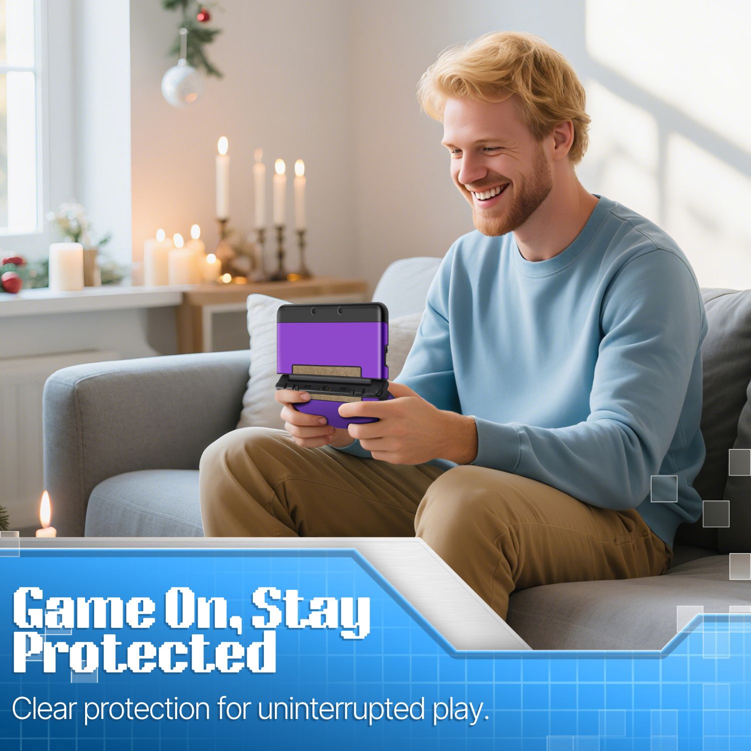 Plastic + Aluminium Full Body Protective Snap-on Hard Shell Skin Case Cover Purple for New Nintendo 3DS LL XL 2015