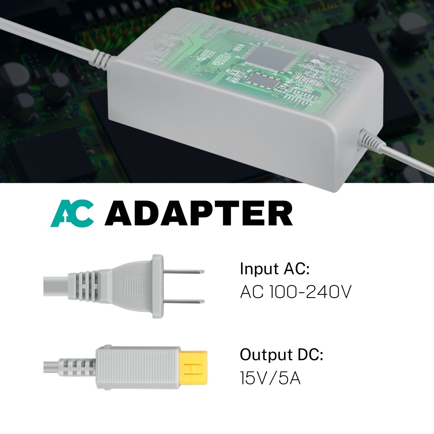 Compatible with Wii U Console - This makes an excellent replacement for your lost, damaged, or faulty power supply AC adapter. Specially made for Wii U console only