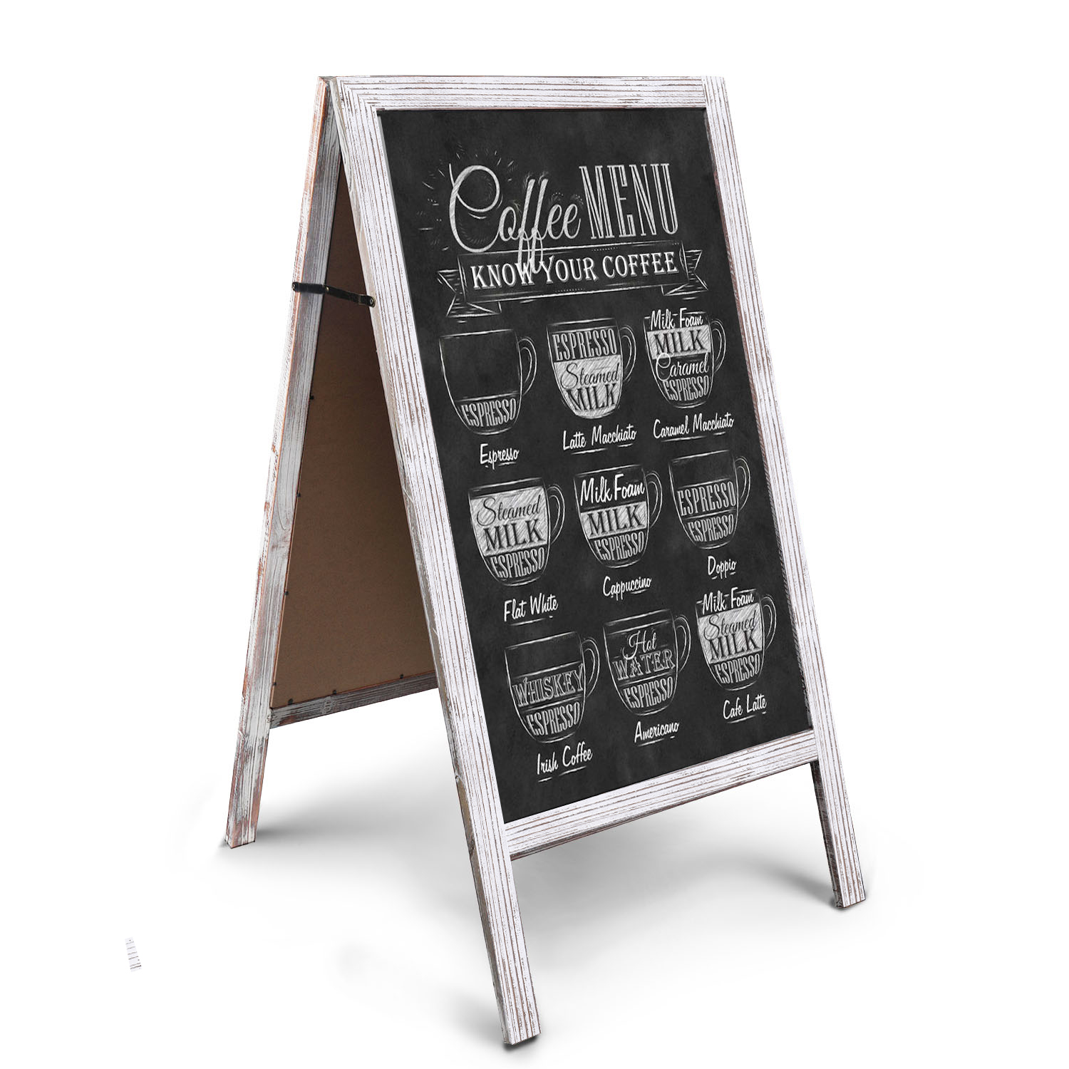 AFrame Chalkboard Sign Rustic Wooden Sidewalk Easel Chalk Stand Menu