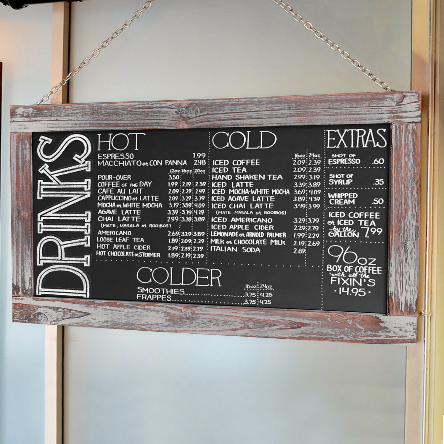 Wall Chalkboard Sign Rustic Wooden Framed Â Hanging Decorative Wedding Display 810651030154 eBay