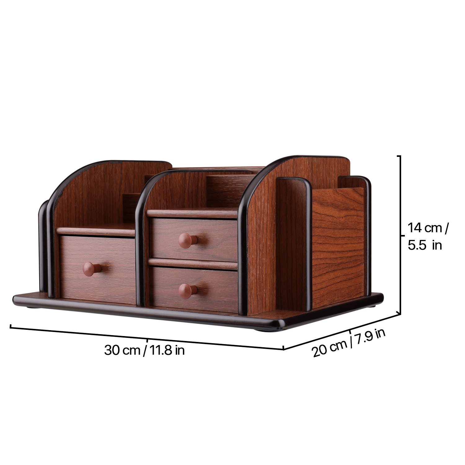 Tough & Durable - Made of sturdy & solid wood base material with a classic cherry brown finish for an elegant touch; Lightweight yet strong and dent-resistant provide maximum protection and usability