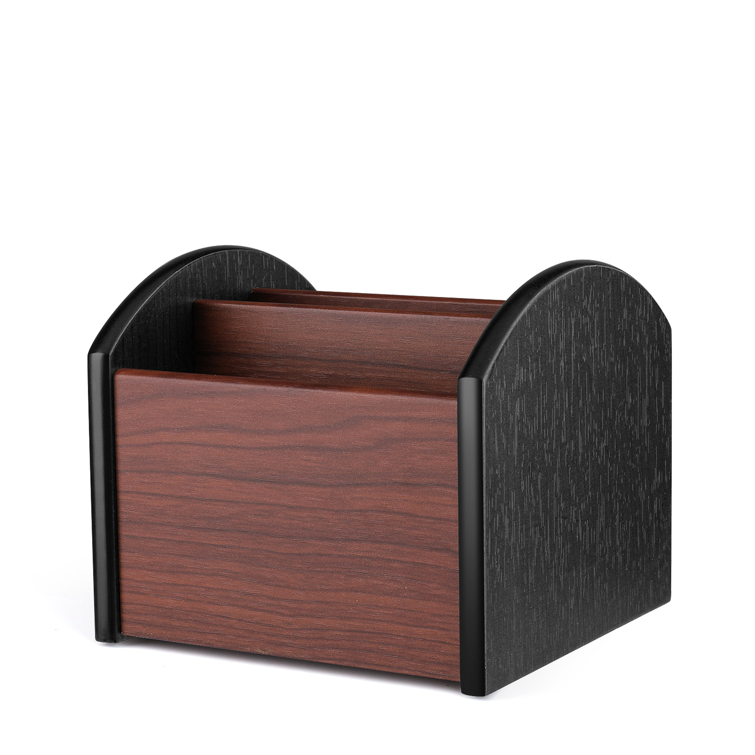 Desk Organizer TV Remote Control Caddy Wooden Rotatable Storage Holder