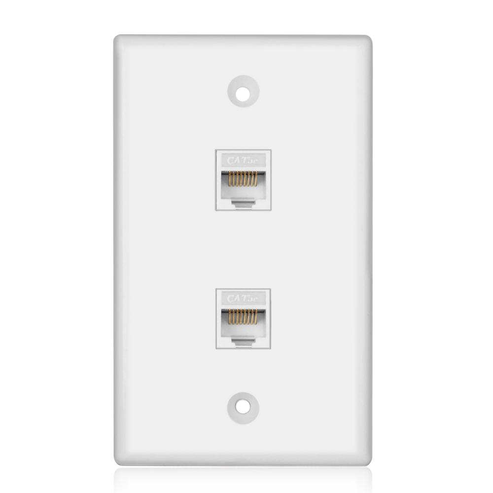 Ethernet Network Wall Plate RJ45 Socket Port Wiring Plug ...