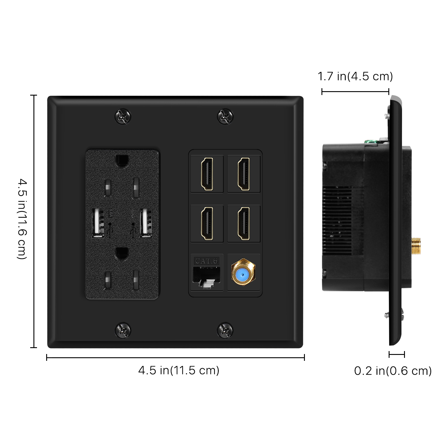 Wall Plug Outlet Plate 2 Gang Black w/ 2 USB, Power,HDMI ... With every media outlet racing to get details out to readers, there will always be a steady stream of indymedia is a democratic media outlet for the creation of radical, accurate, and passionate tellings.