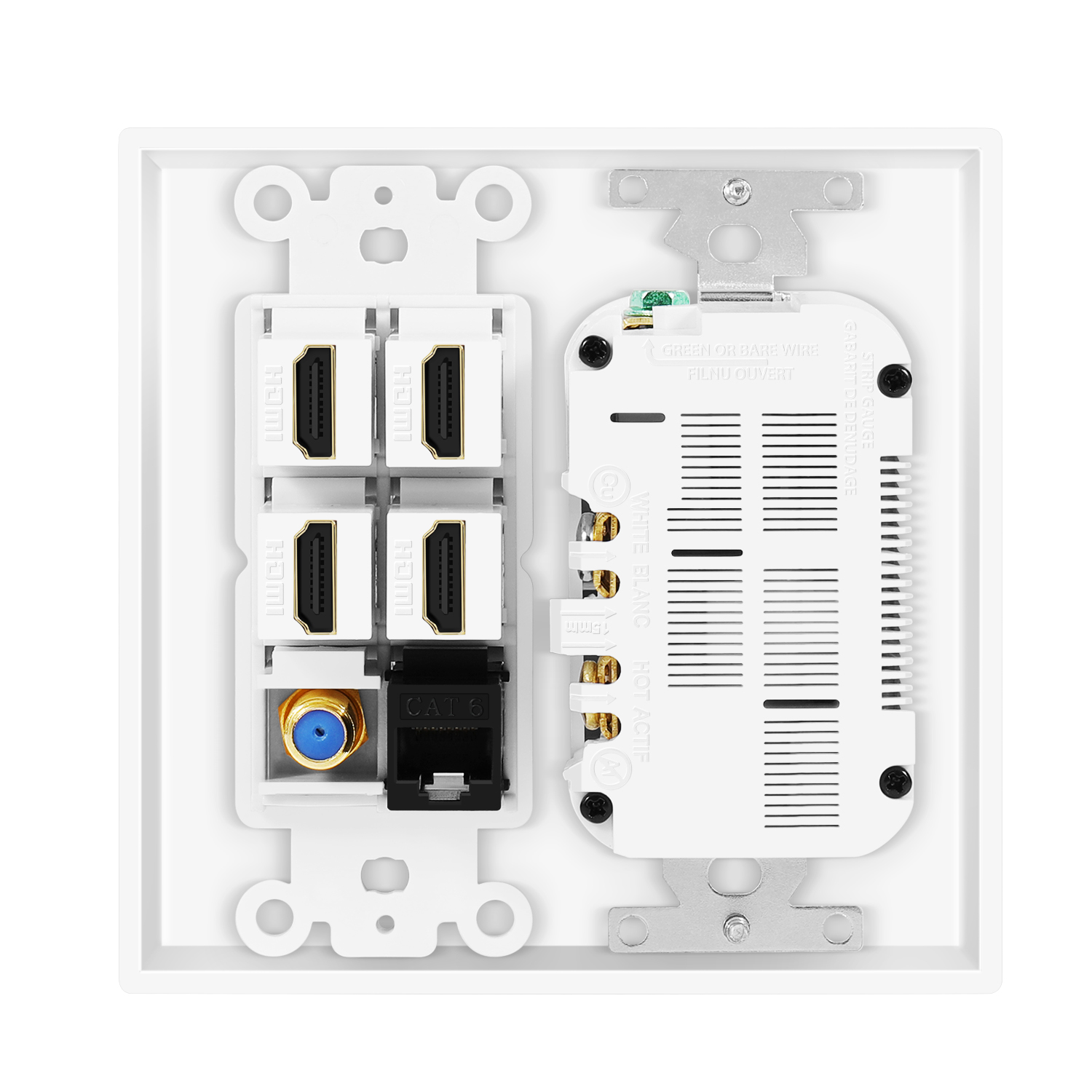 Efficient Design - This unique design maximizes space, reduces cable clutter, and ensures a tidy setup. The versatile electrical outlet with usb ports is a comprehensive solution for a clutter-free experience