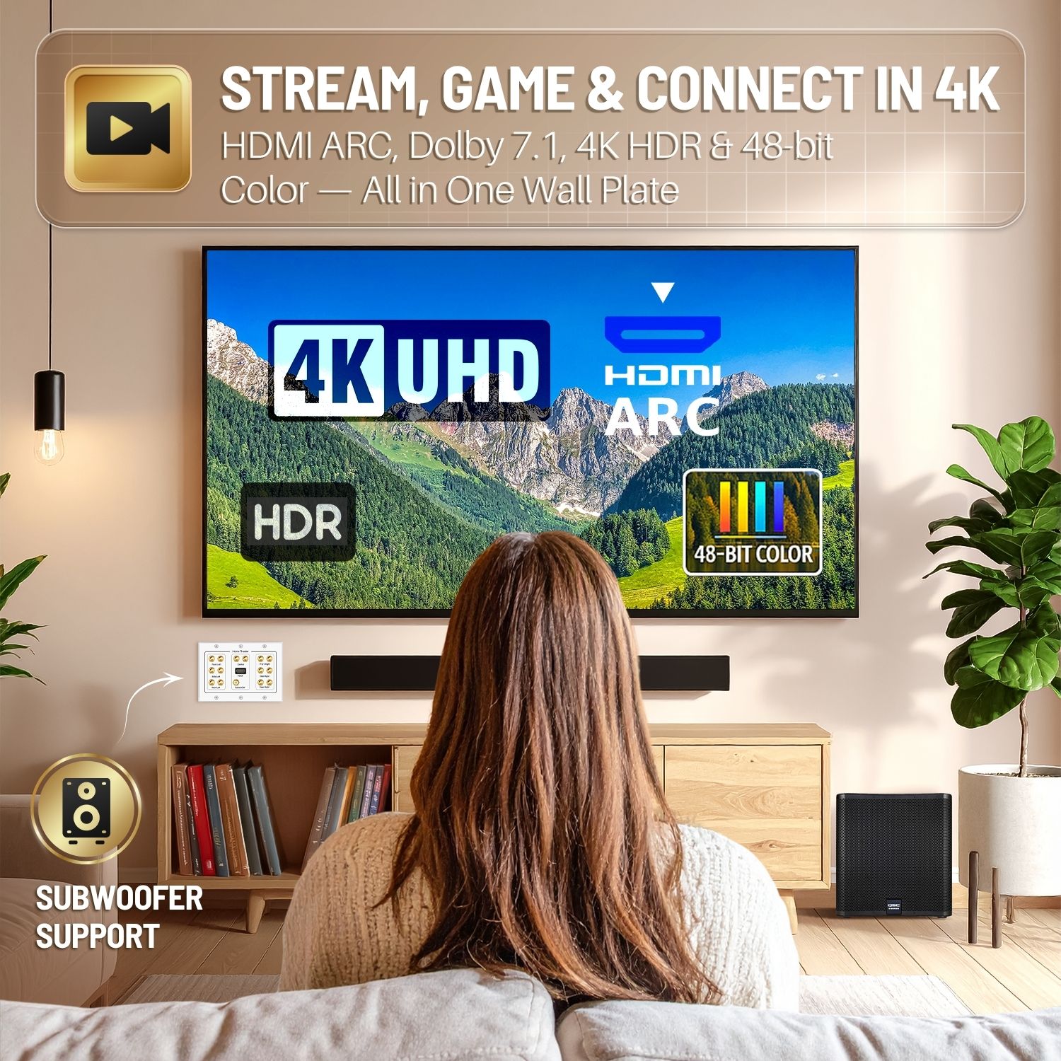 It's made out of high quality corrosion resistant gold plated brass connectors and prevent oxidation often found in other low quality wall plates