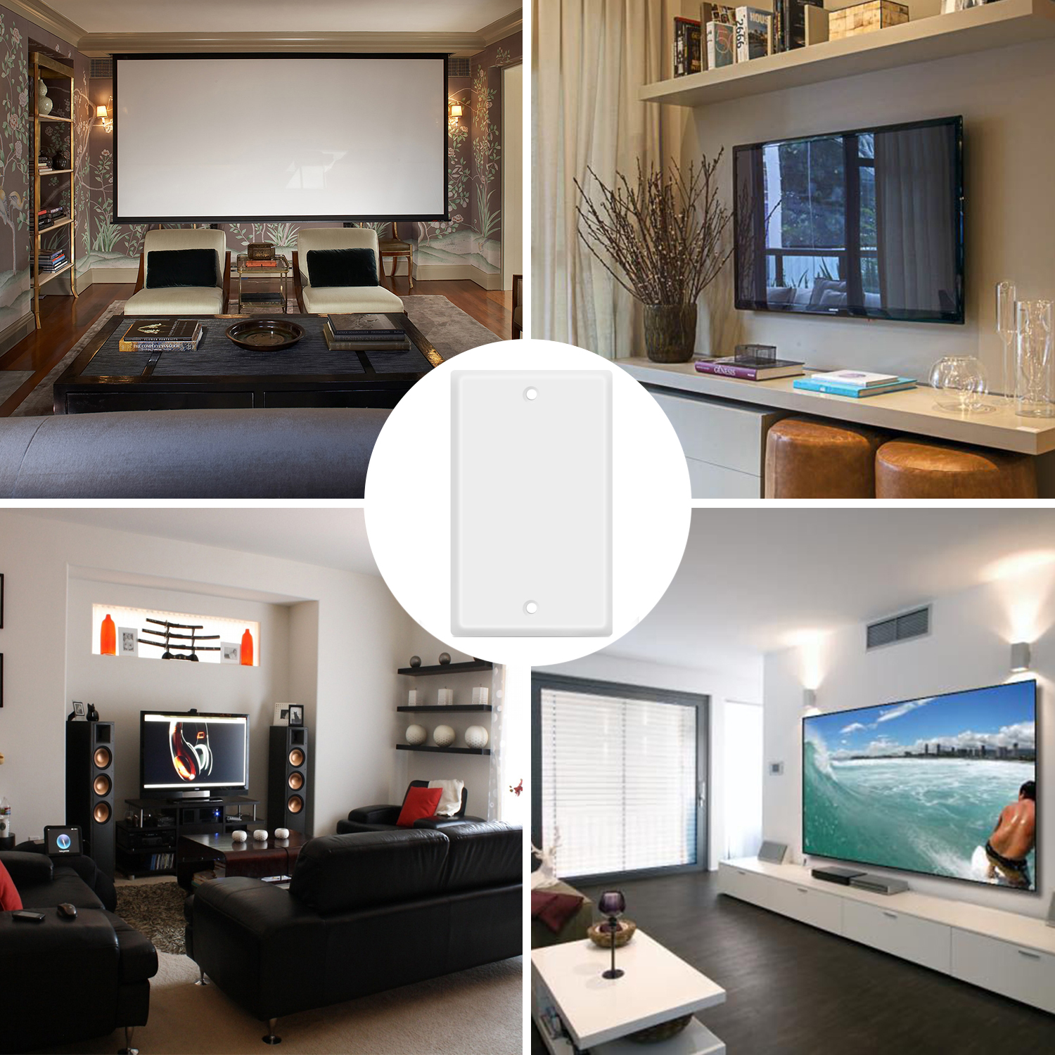 Sleek modern decorative model for home improvement tasks; Perfect for covering unsightly stain & holes in the wall